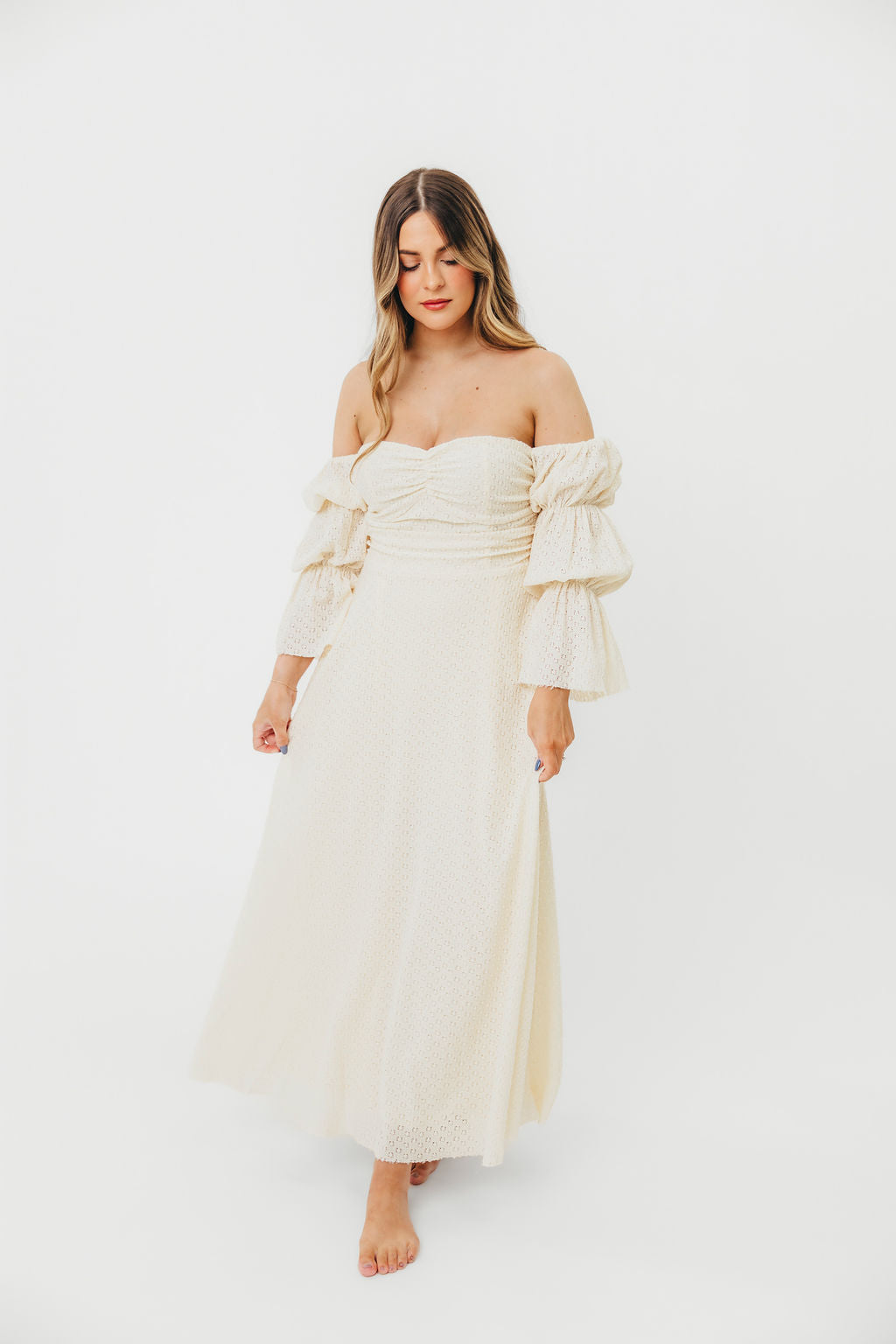 Corrine Tiered Sleeve Maxi Dress with Pockets in Butter Yellow - Bump Friendly Maternity Dress for Women | Perfect for Baby Showers, Beach Vacations & Summer Weddings