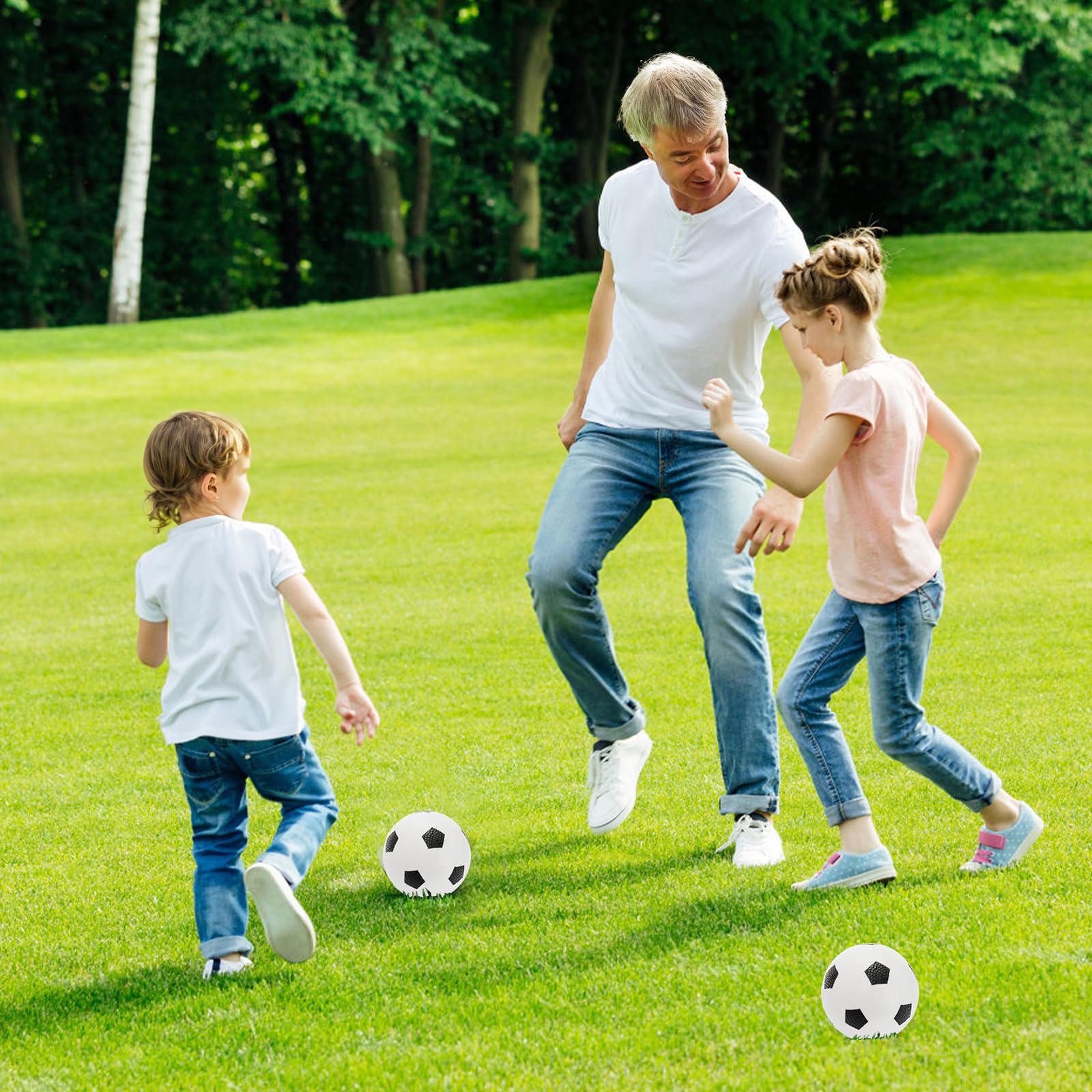 **Youeon 16-Pack 5.5 Inch Inflatable Soccer Balls for Kids & Adults - Includes Hand Pump, Perfect for Pool, Beach, Backyard Games, Parties & Summer Sports Gifts - Indoor & Outdoor Fun**