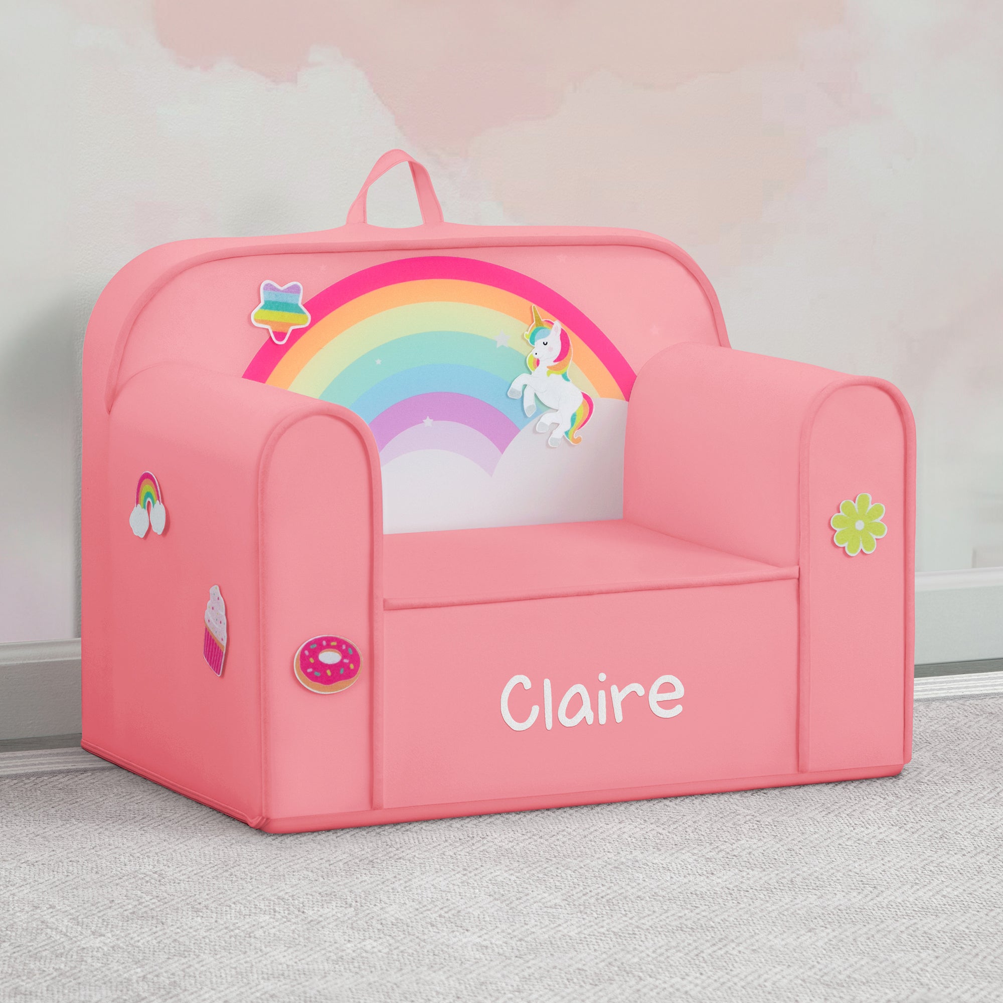 Customizable Mix & Match Cozee Kids Chair with Interchangeable Patches - Perfect for Playrooms, Bedrooms & Reading Nooks