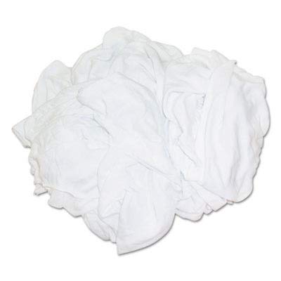 Premium Bleached White T-Shirt Rags - Multi-Fabric Cleaning Cloths - 25 lb Bulk Polybag - Perfect for Industrial Cleaning, Auto Shops & Household Use
