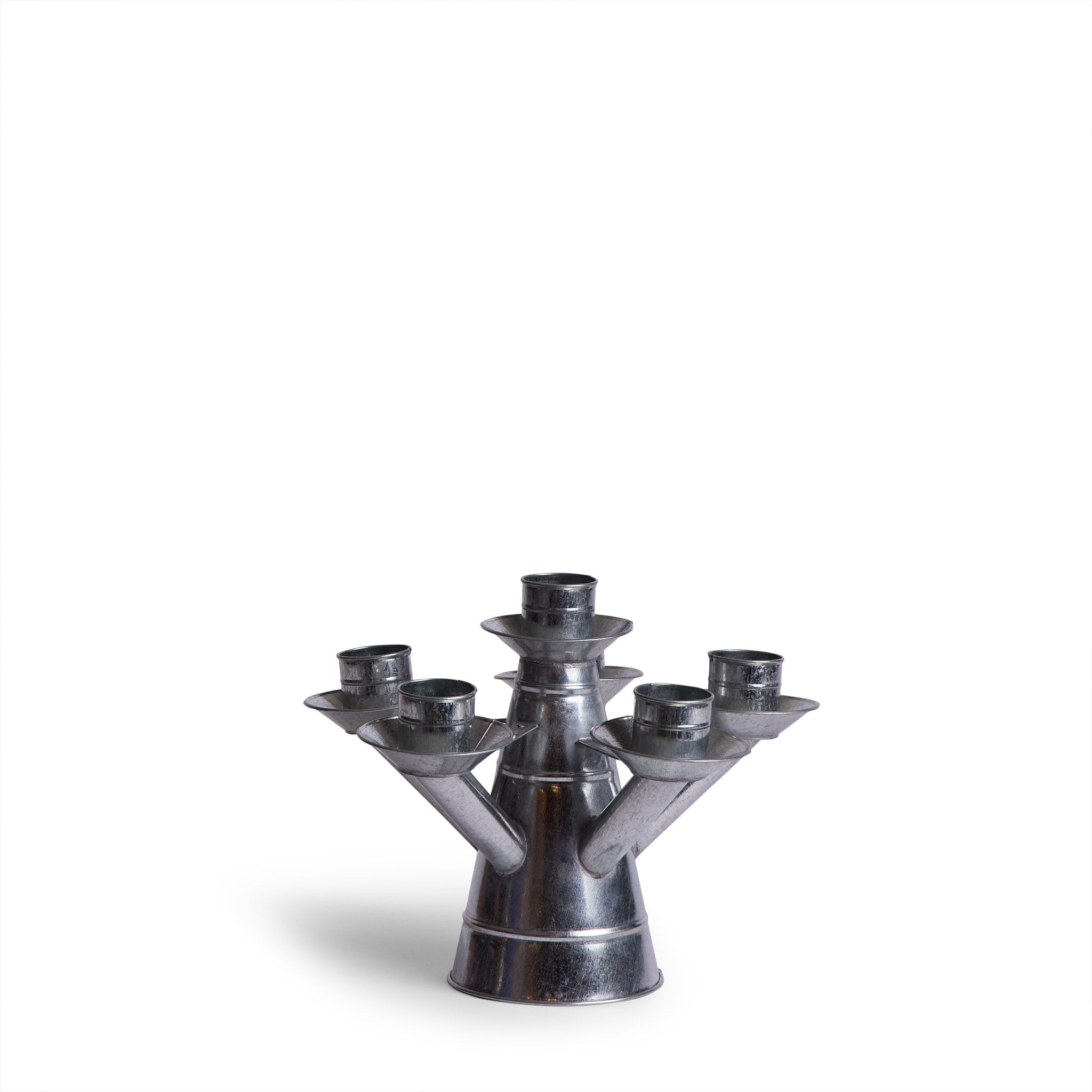 Galvanized Steel Candle Tower - Rustic Decorative Candle Holder for Indoor/Outdoor Weddings, Parties & Home Decor