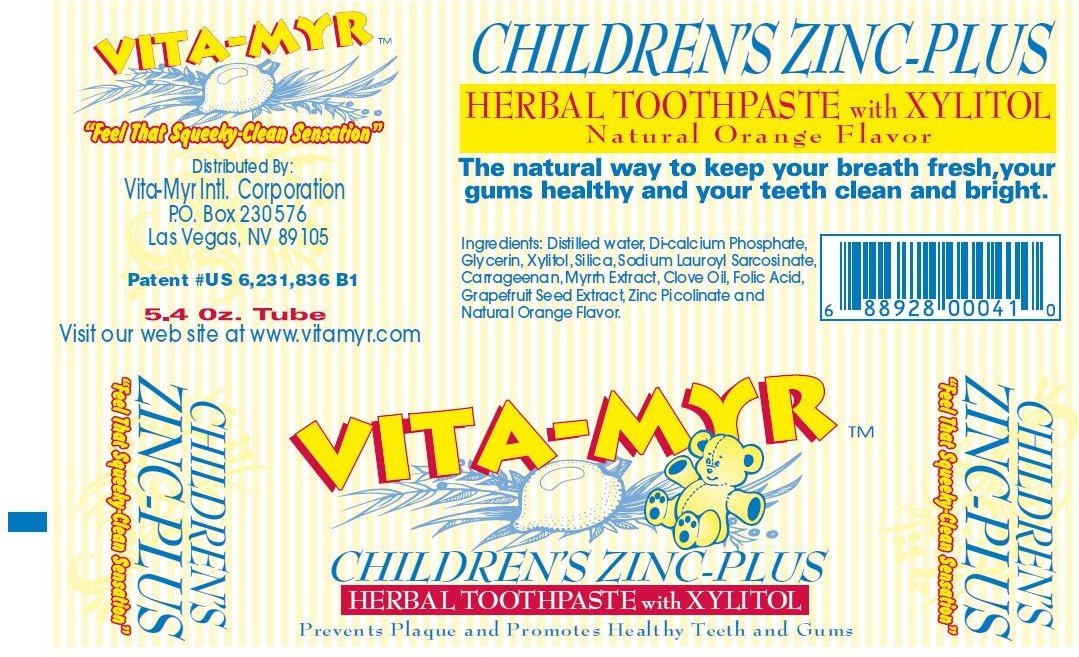 Natural Orange Flavored Kids Toothpaste - No Sugar, Fluoride-Free, Gluten & SLS Free, Alcohol-Free | Made in USA | 5.4oz (12-Pack) | Safe & Gentle for Children's Daily Oral Care