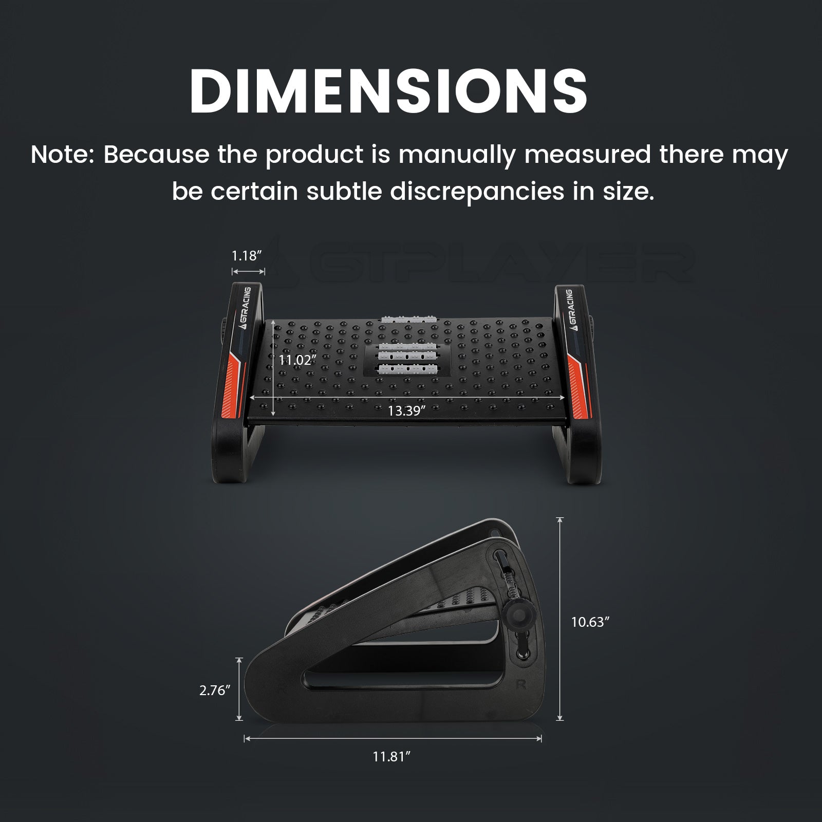Adjustable Ergonomic Under Desk Foot Rest for Office & Home - Improve Posture & Comfort While Sitting - Perfect for Work, Gaming & Study