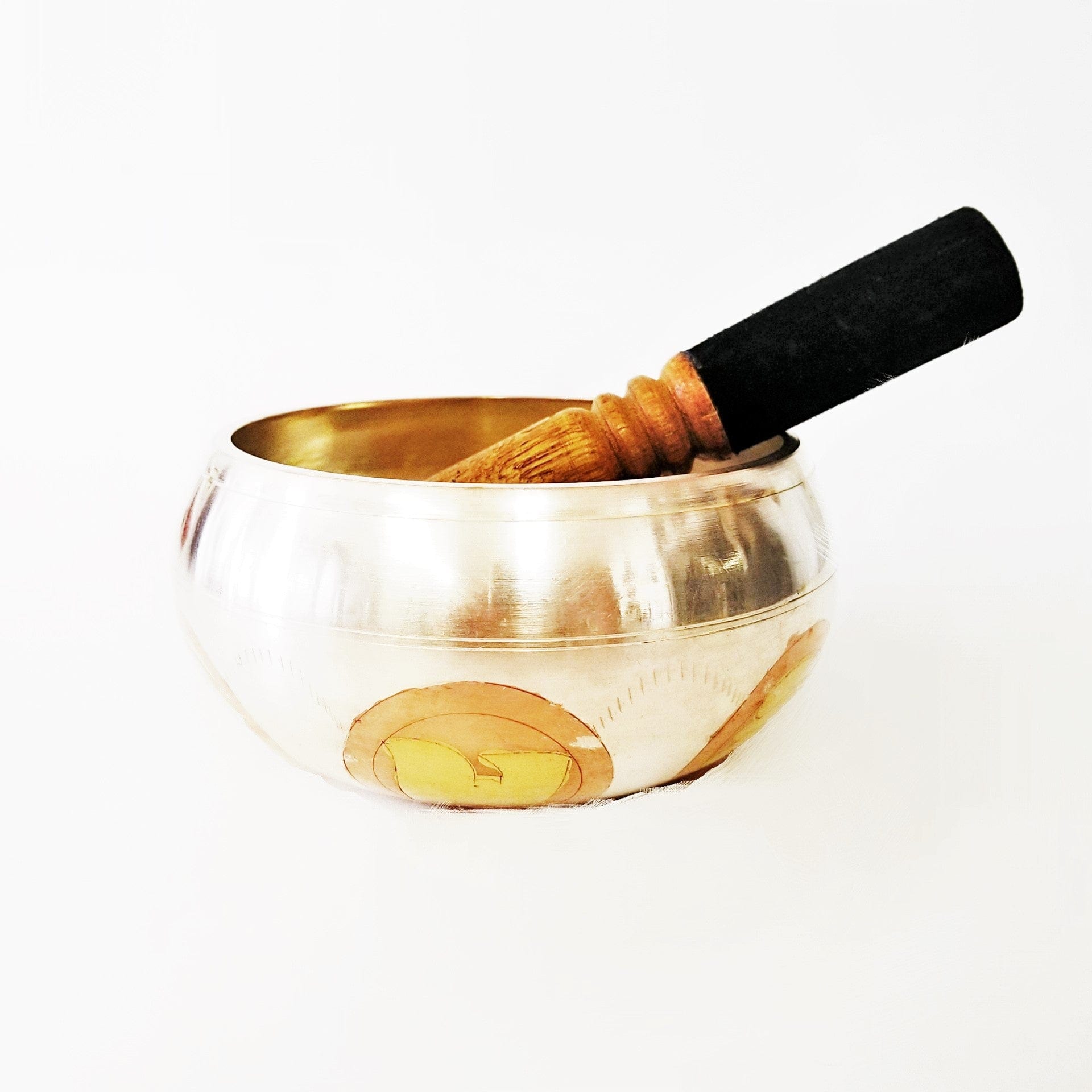 Authentic Handcrafted Brass & Copper Singing Bowl - Tibetan Meditation Sound Bowl for Yoga, Mindfulness & Healing Therapy