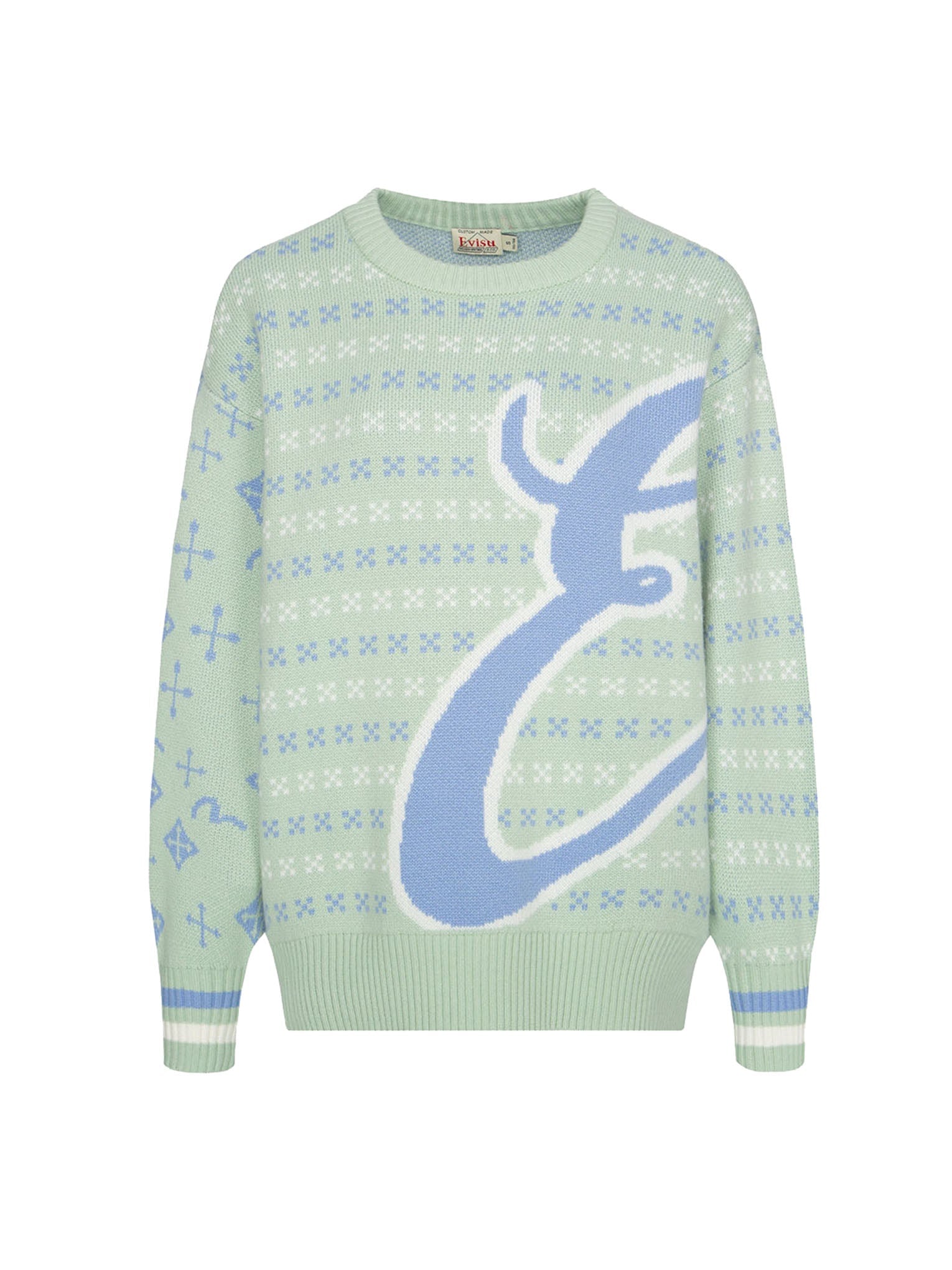 Custom Embroidered Logo Calligraphy Jacquard Knitted Sweater - Premium Fashion Pullover for Women & Men - Perfect for Office Wear, Casual Outfits & Holiday Gifts