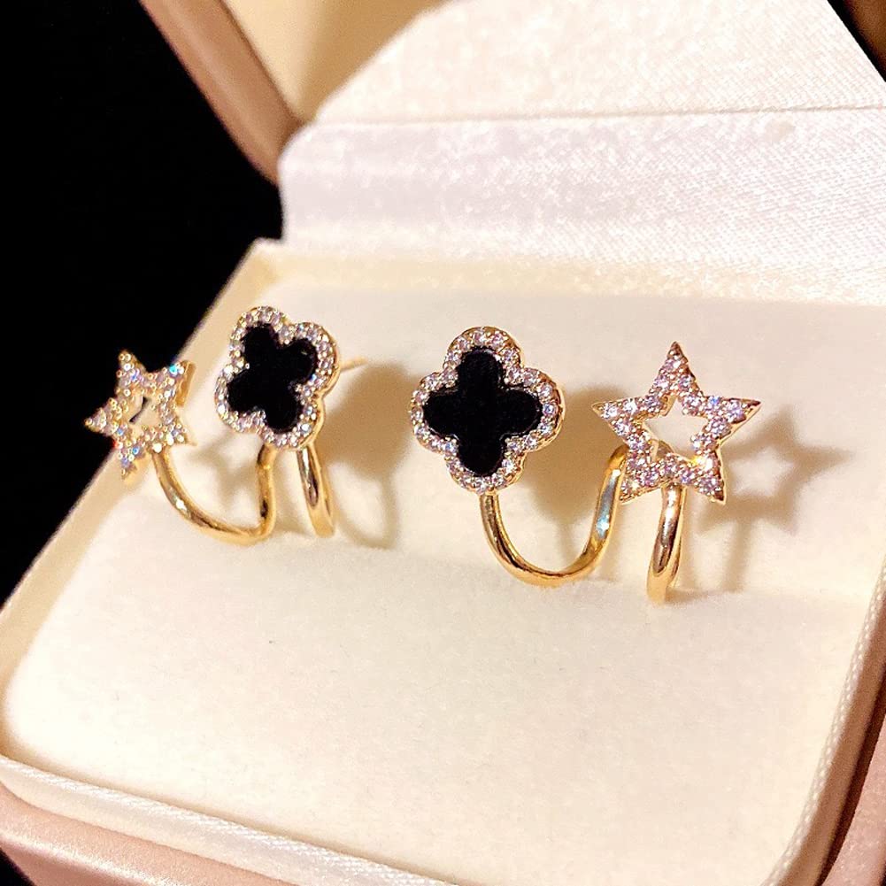 Shining Diva Fashion Gold Plated Crystal Stud Earrings for Women & Girls - Elegant Jewelry for Parties, Weddings & Daily Wear