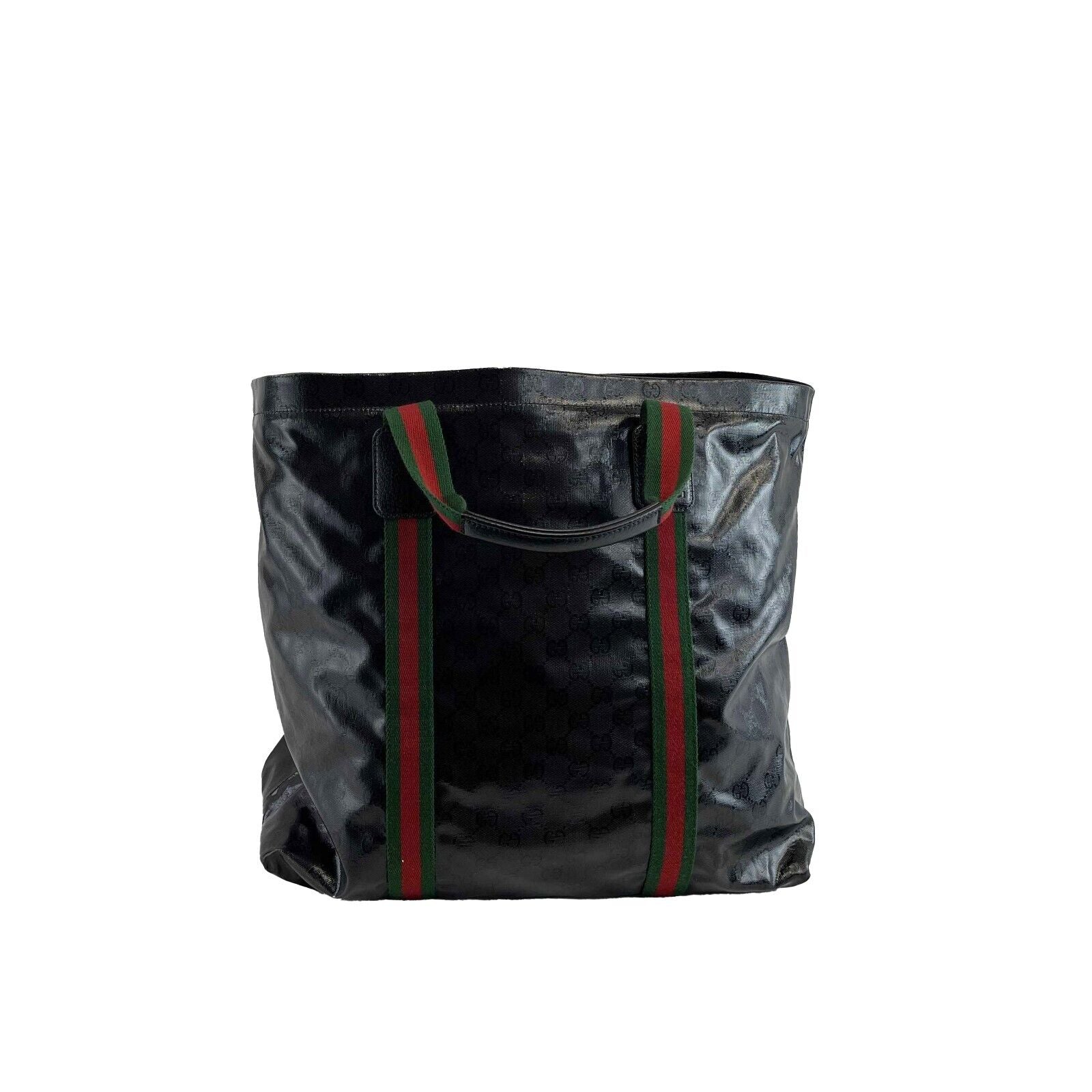 GUCCI GG Crystal Medium Tote Bag - Green & Red Web Grosgrain with Full Kit | Luxury Designer Handbag for Women, Perfect for Work, Travel & Everyday Use