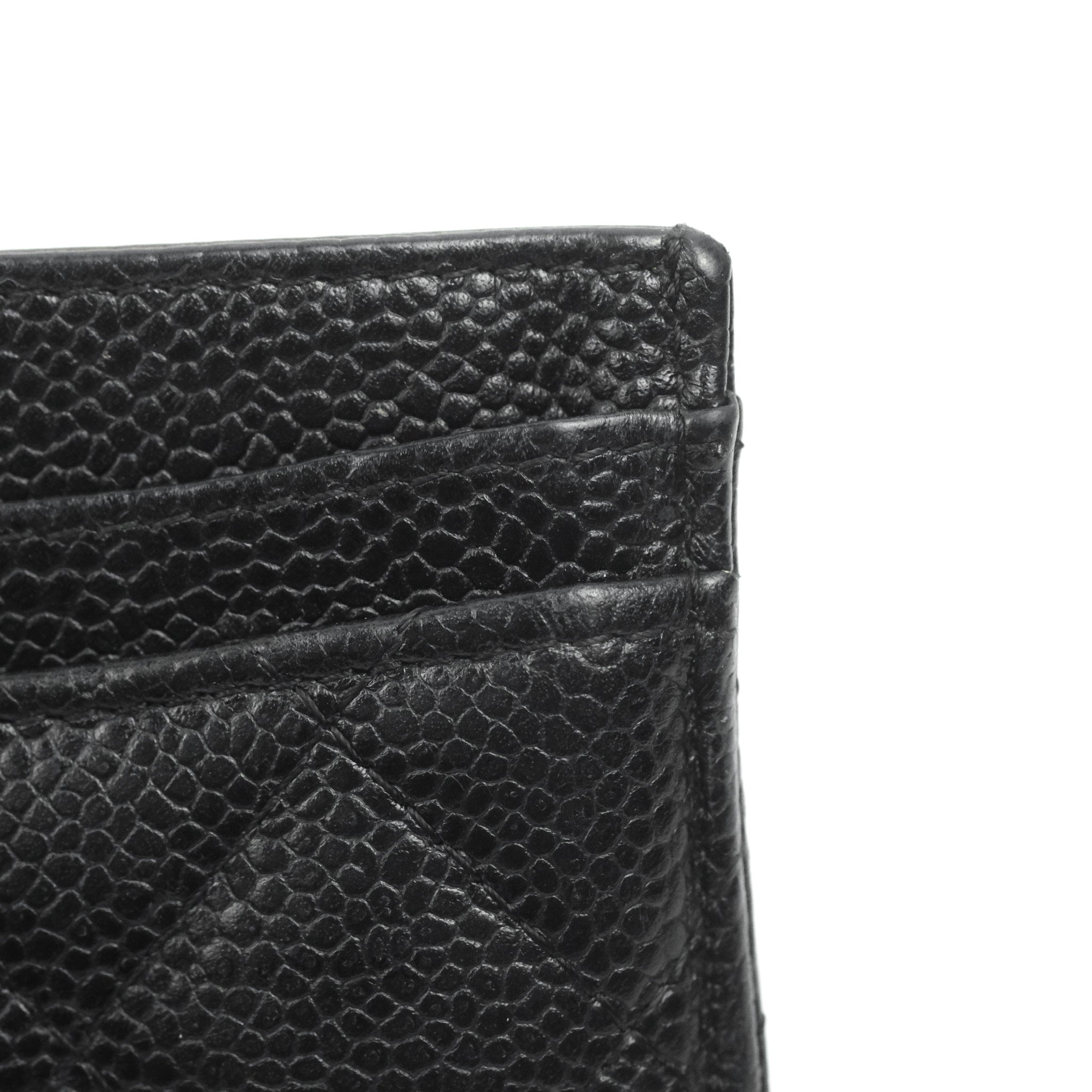 Chanel Classic Flat Card Holder in Black Caviar Leather with Gold Hardware - Luxury Wallet for Women, Perfect for Everyday Use & Gift Giving