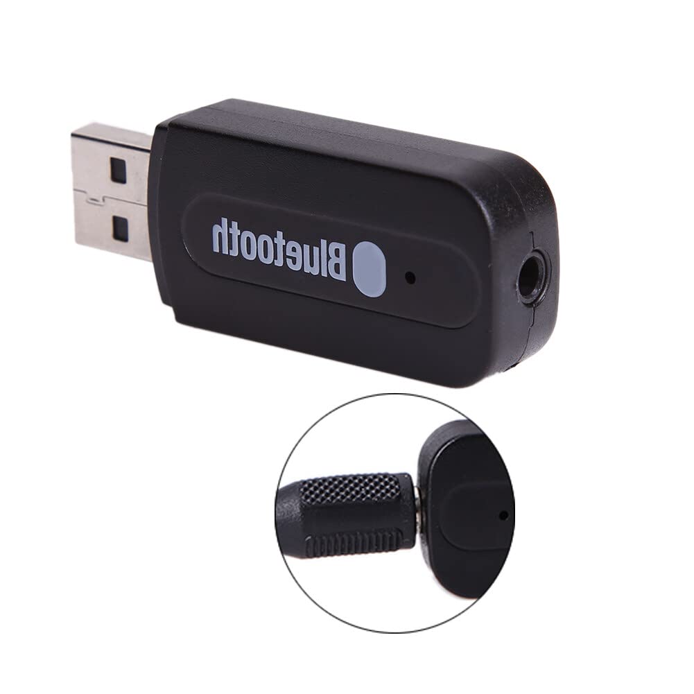 Bluetooth Audio Receiver Adapter - Wireless 3.5mm Stereo Dongle with USB Cable for Speakers | Compact Design for Home, Car & Office Music Streaming