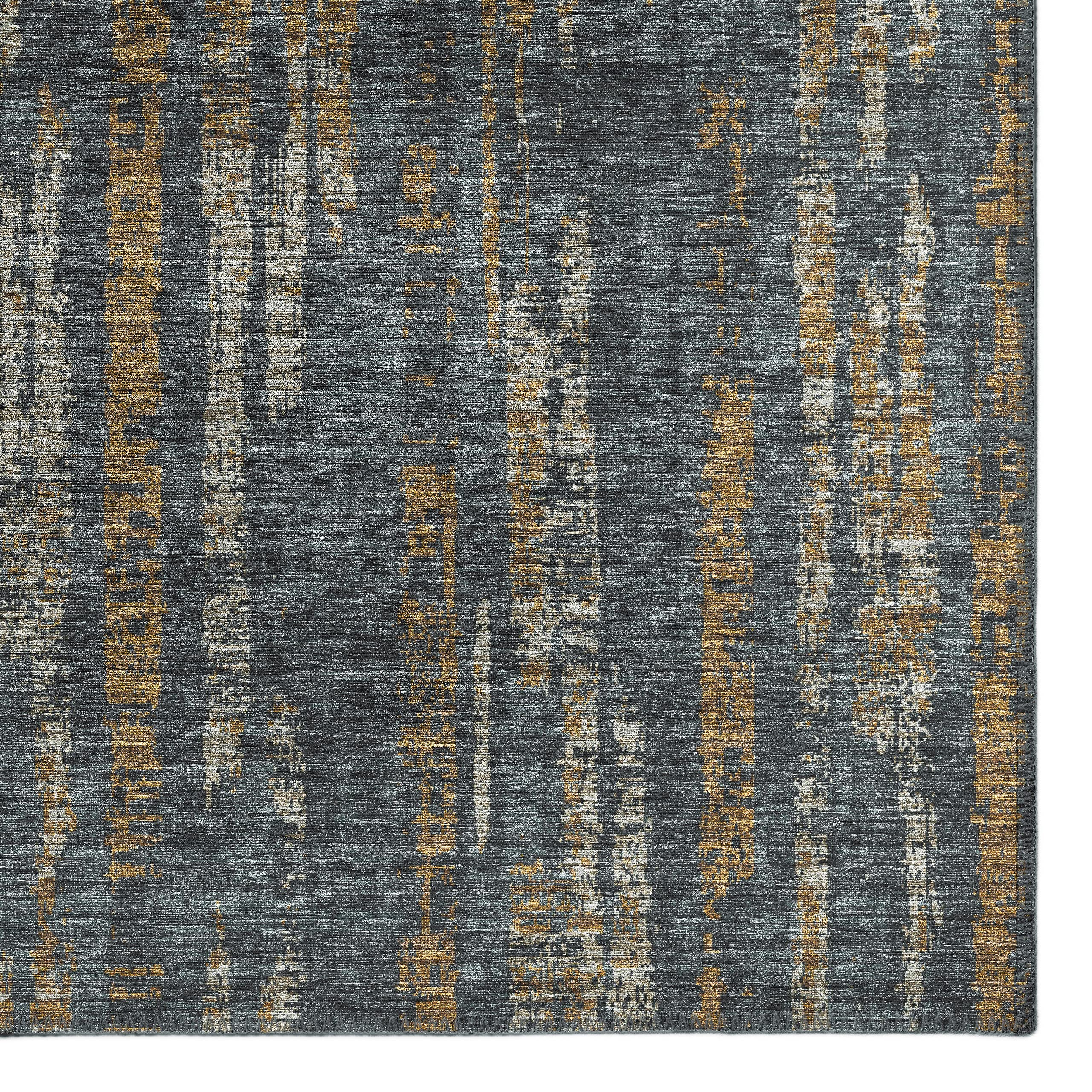 Addison Rugs Rylee ARY36 Grey Washable 8' x 8' Round Rug - Indoor Outdoor, Machine Washable, Non-Shedding, Easy Clean - Perfect for Bedroom, Living Room, Dining Room, Kitchen, Entryway & Patio - Durable & Stylish Home Decor