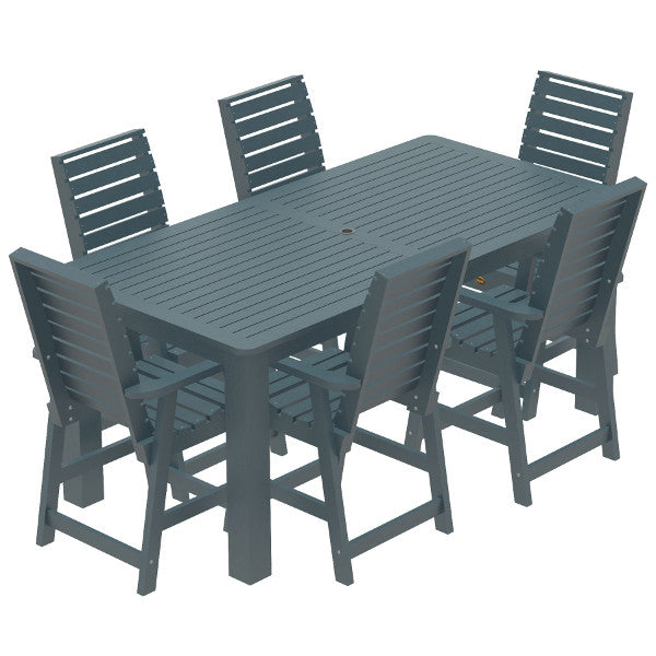 Glennville 7-Piece Counter Height Dining Set - Modern Kitchen & Breakfast Nook Table with Chairs for Small Spaces