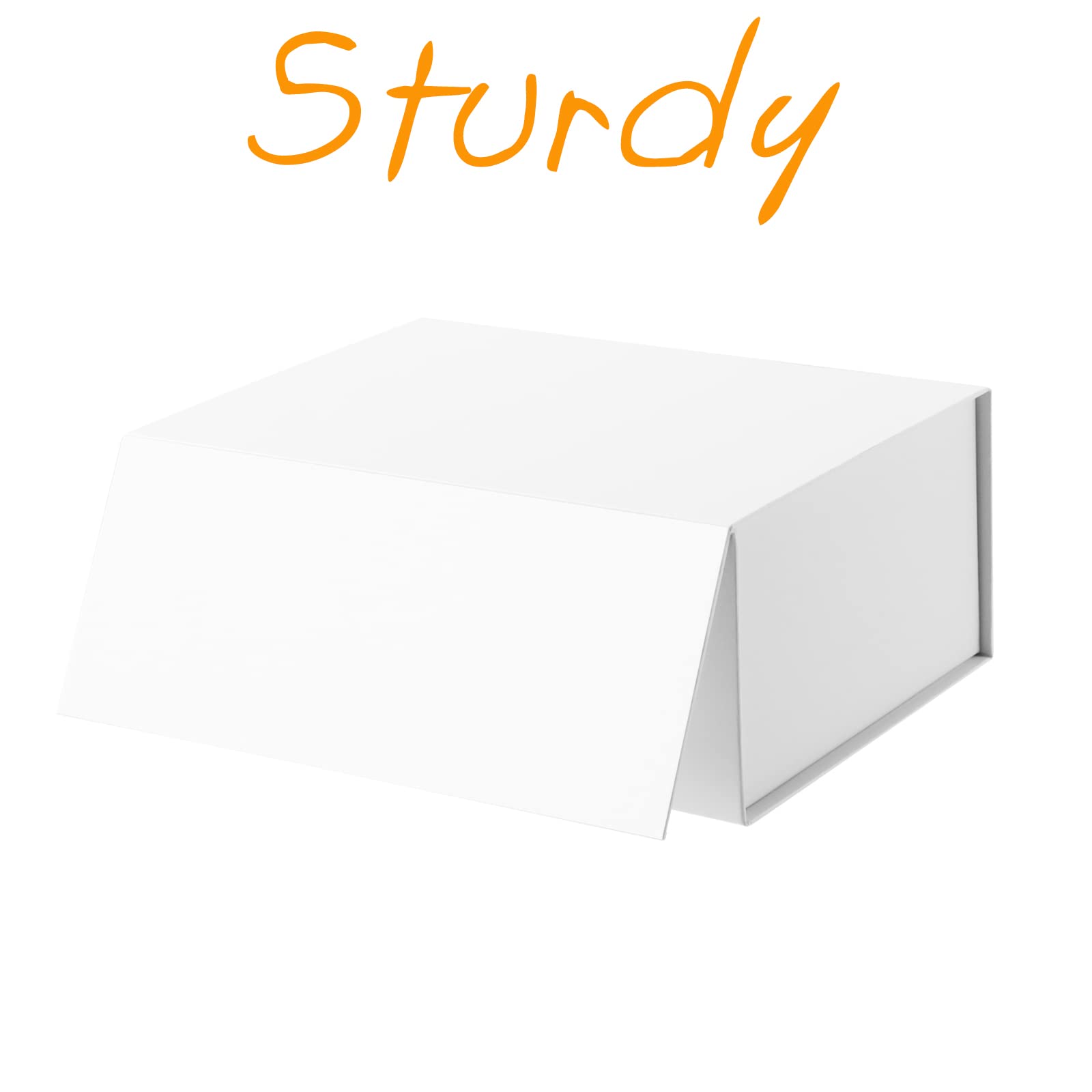 Premium Matte White Gift Box with Magnetic Closure - 9x6.5x3.8 Inches, Grain Texture, Bridesmaid Proposal Box, Wedding Party Favor, Jewelry Packaging, Luxury Gift Box for Special Occasions