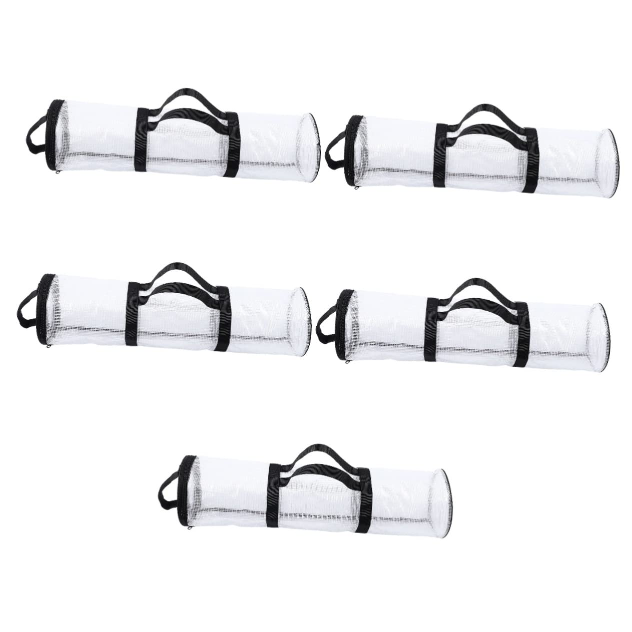 Zerodeko 5-Piece Wrapping Paper Storage Bags - Christmas Gift Wrap Organizer for Drawers, PVC Holiday Supply Storage Containers - Perfect for Xmas Decorations, Birthday Presents & Party Supplies