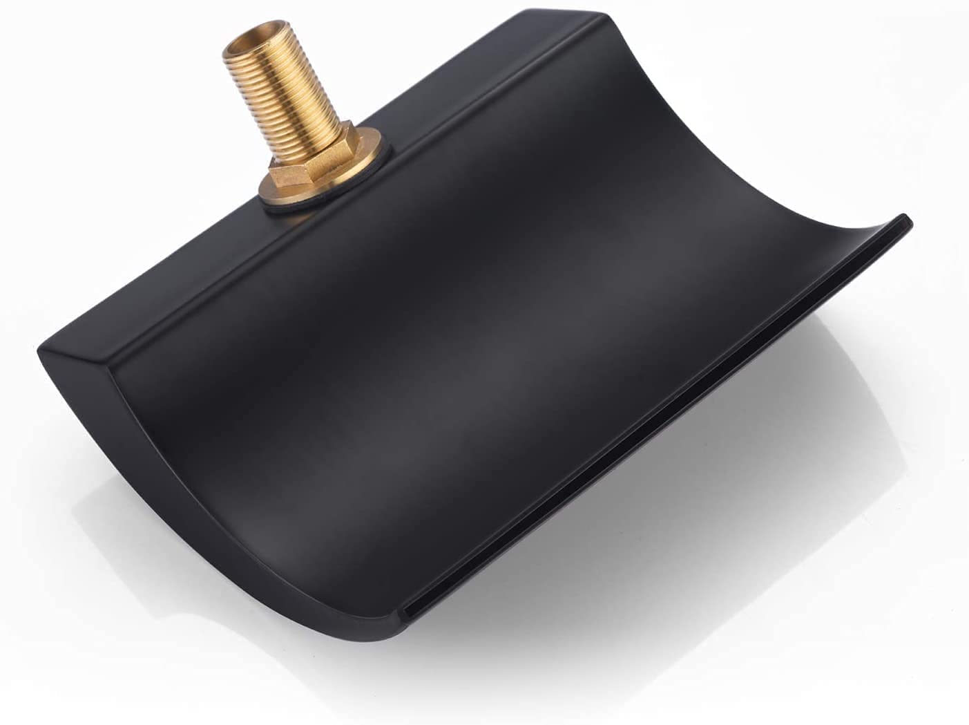 Black Waterfall Roman Tub Faucet S2091DW with Flexible Hose Connector S7930SS-60 (24 Inch) - Elegant Bathroom Fixture for Spa-Like Luxury & Modern Home Decor