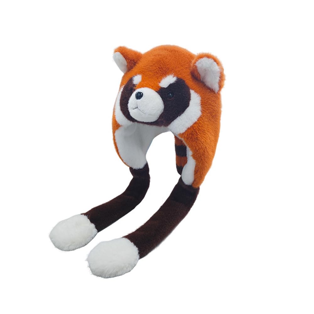Adorable Winter Animal Hat with Moving Ears - Cute Cartoon Plush Beanie for Women & Girls | Warm Funny Earmuff Hat for Outdoor Activities, Christmas Gifts & Cosplay