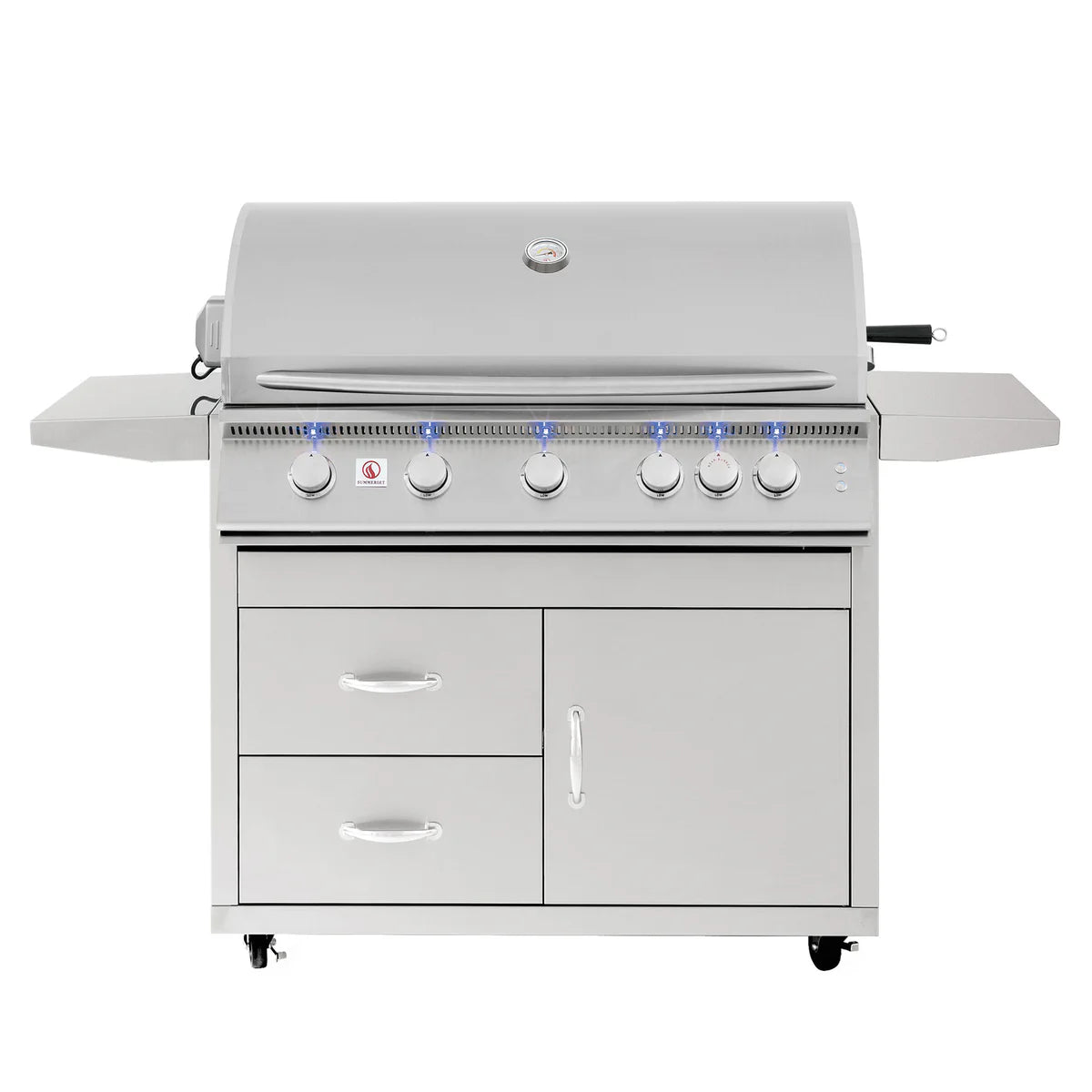 Summerset Grills Sizzler PRO 40 Inch Freestanding Gas Grill with 4 Burners - Outdoor BBQ Grill for Backyard, Patio & Camping - Stainless Steel Construction, High Performance Cooking