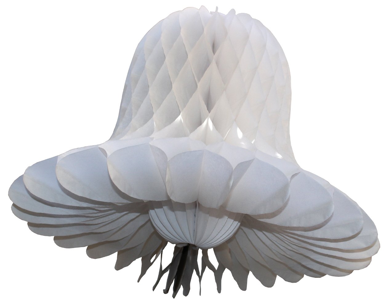 3-Pack White 9 Inch Honeycomb Tissue Paper Bells - Perfect for Weddings, Baby Showers & Party Decorations