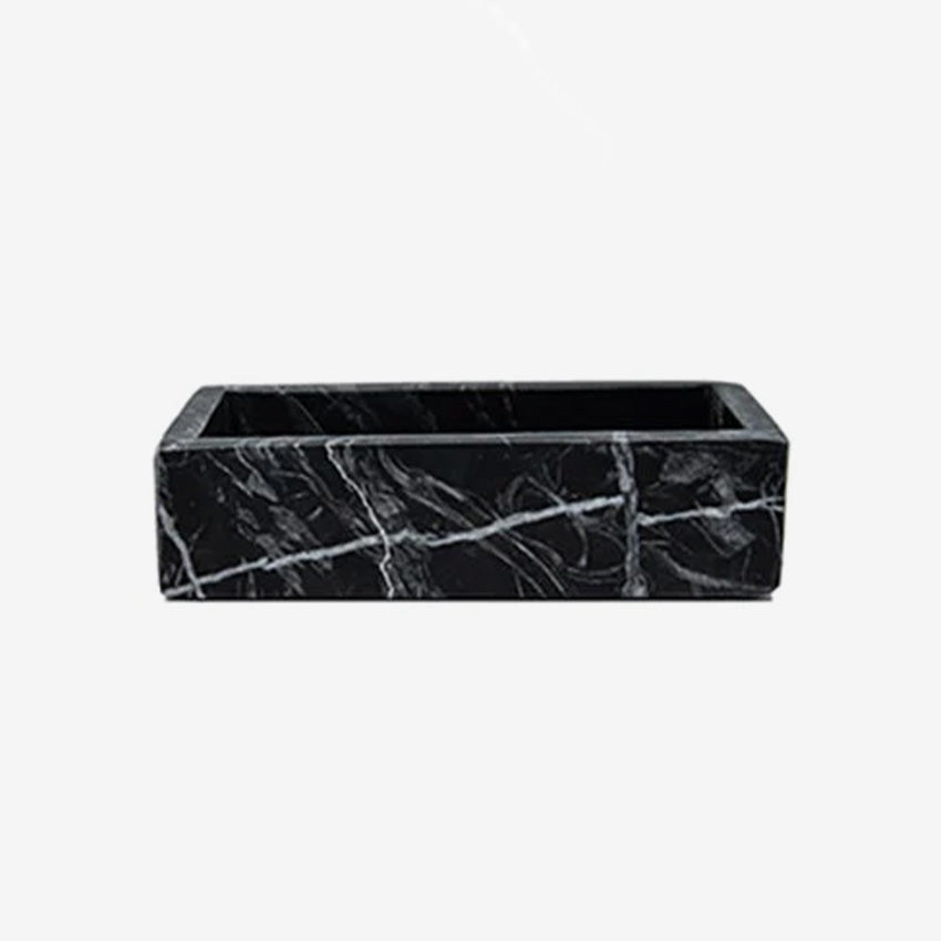 Belle de Provence Marble Tray - Elegant Serving Tray for Dining, Bathroom Decor, Jewelry Display & Home Organization | French Inspired Stone Cheese Board & Vanity Tray