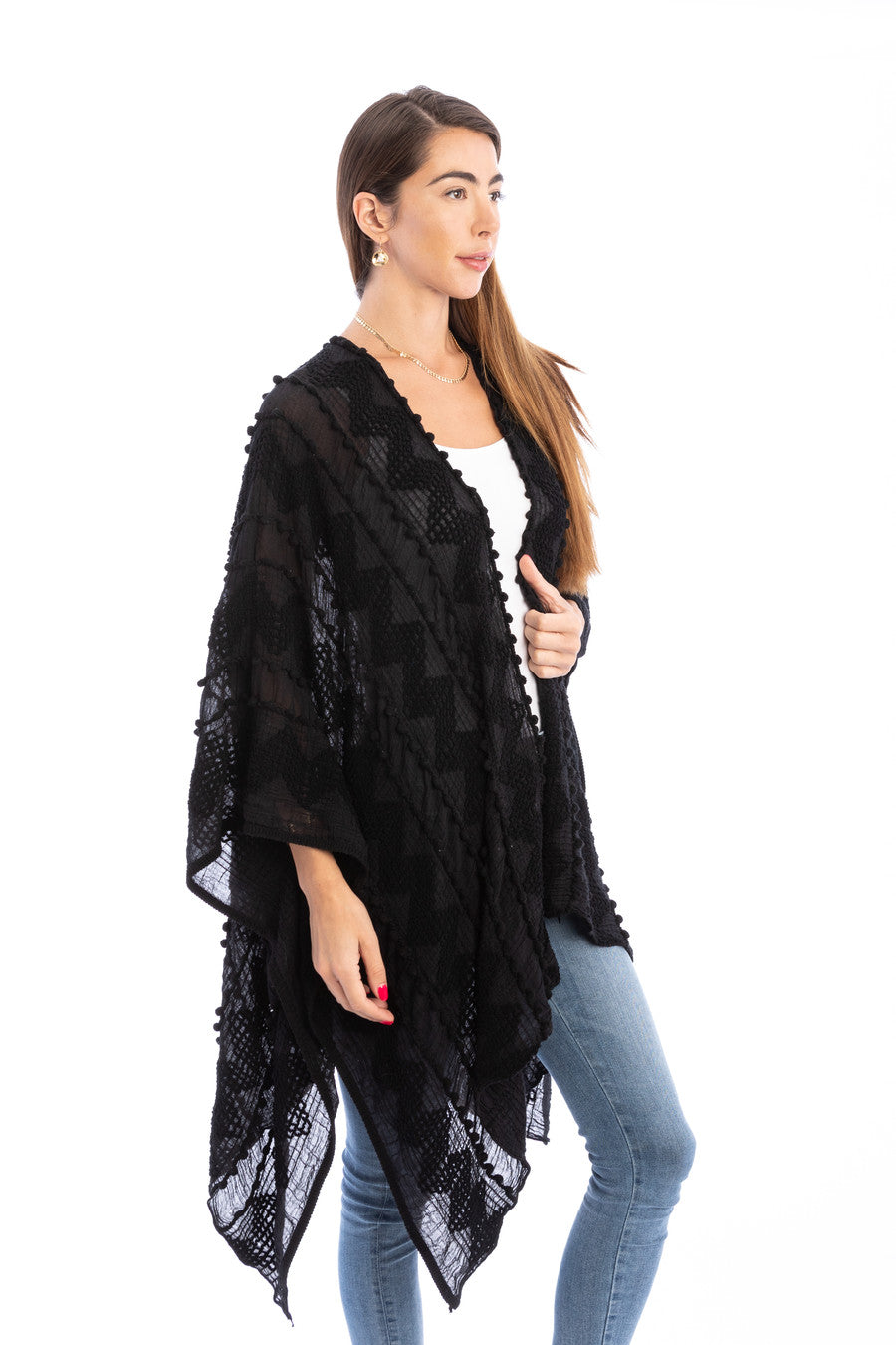 Bohemian Textured Kimono - Lightweight Floral Print Cover Up for Women | Perfect for Beach, Festival & Summer Outfits