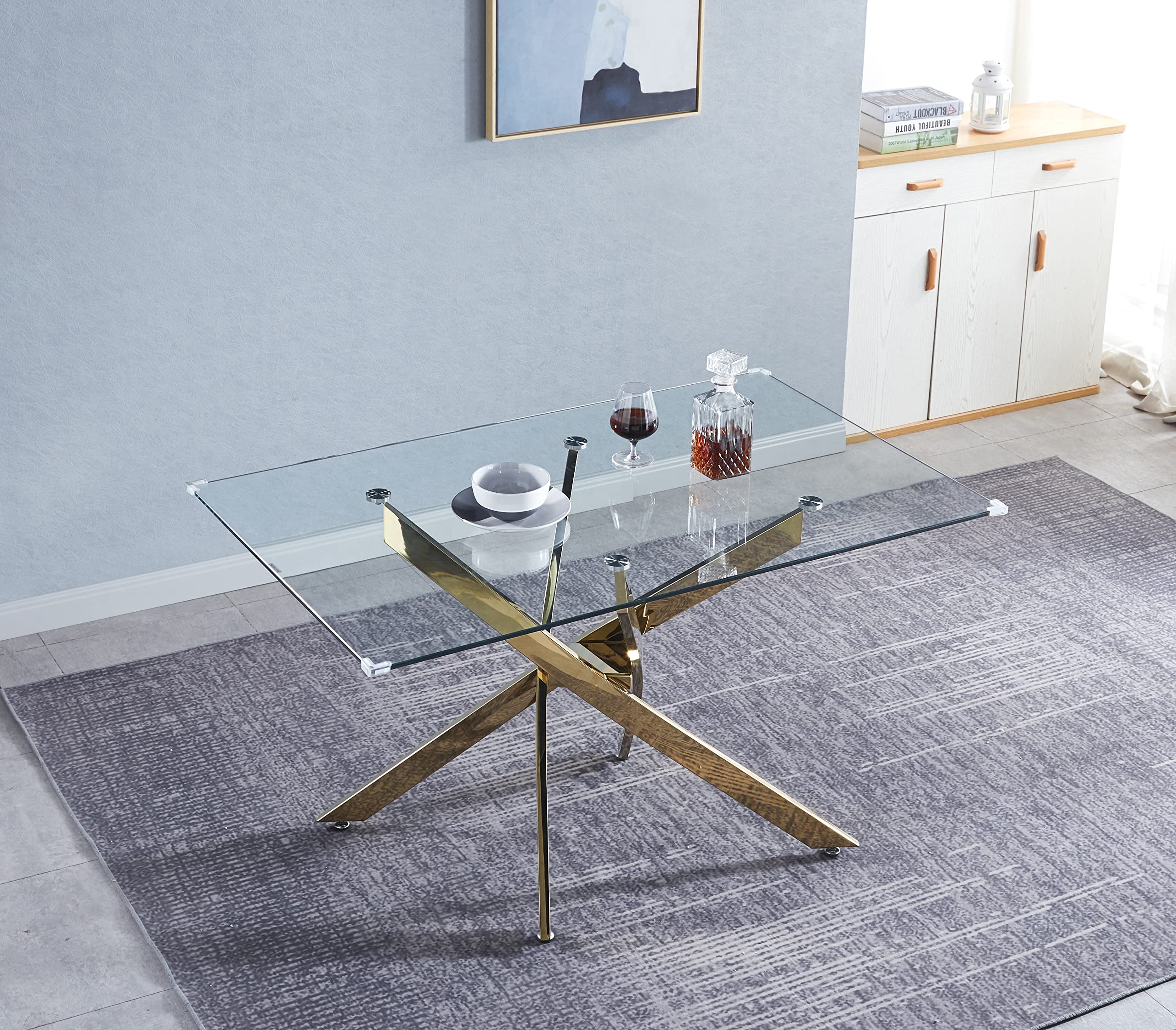 Modern Glass Dining Table - 51.2
