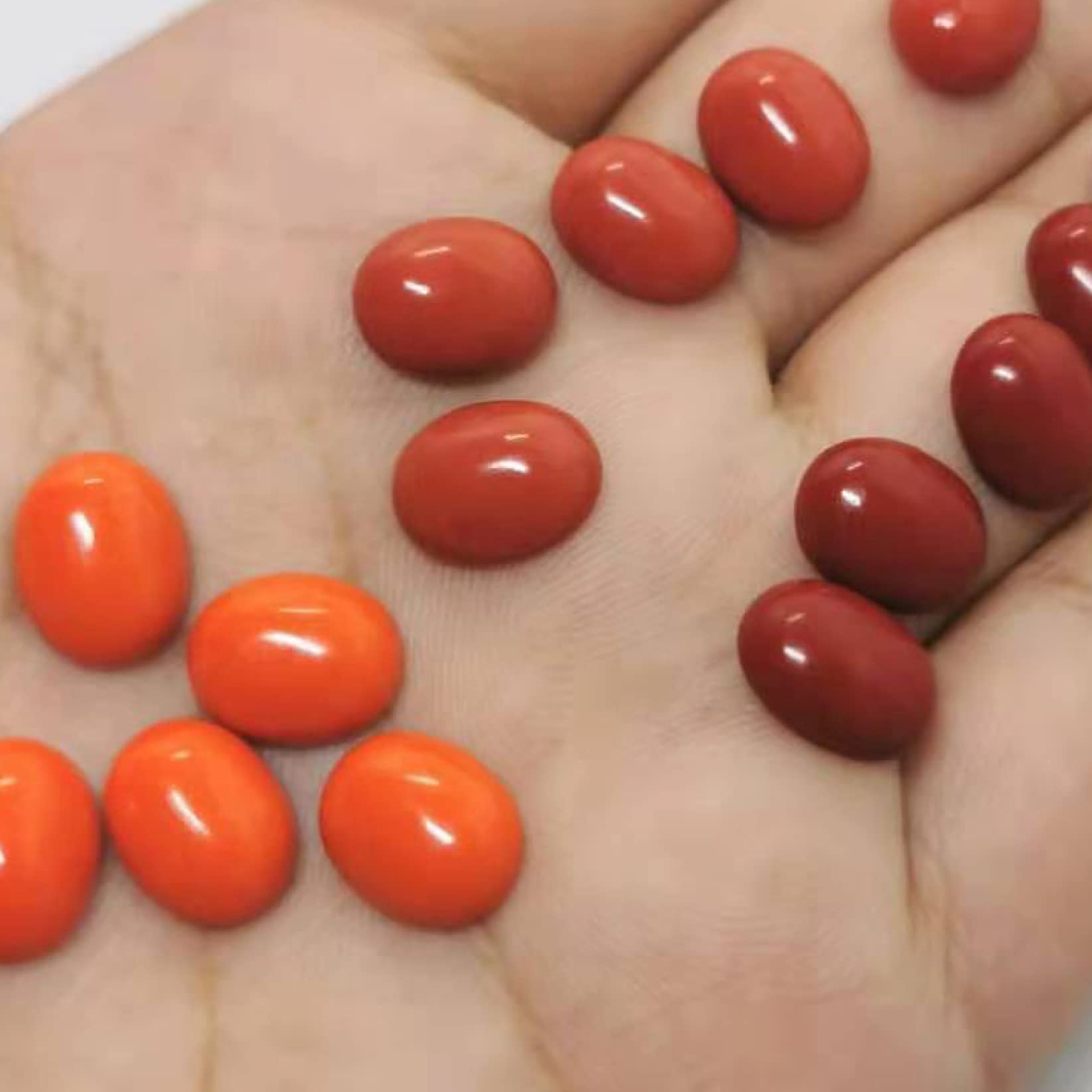 50pcs Half Oval Artificial Stone Flat Back Cabochons - Crystal Stones for DIY Jewelry, Home Decor, Fish Tank & Garden Flower Pot Decoration - Perfect for Crafting, Aquascaping and Outdoor Decor Projects