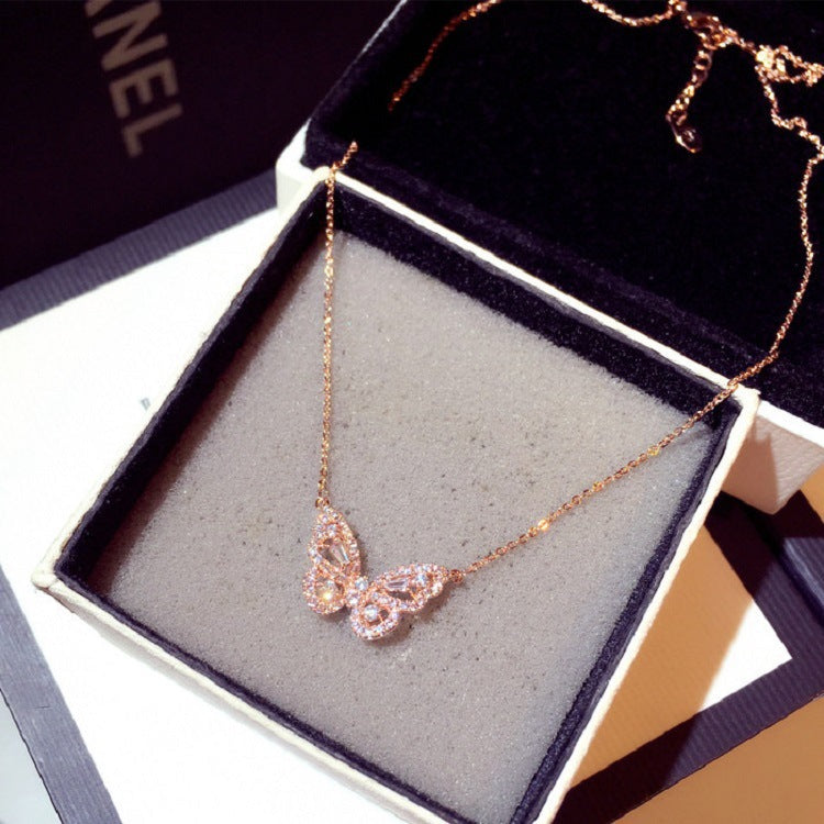 Elegant Butterfly Jewelry Pendant Necklace for Women - Sterling Silver Butterfly Charm Necklace - Perfect for Gifts, Parties & Everyday Wear