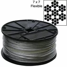 High-Quality 7x7 Galvanized Steel Cable Roll - 250 ft for Outdoor, Fencing, and DIY Projects