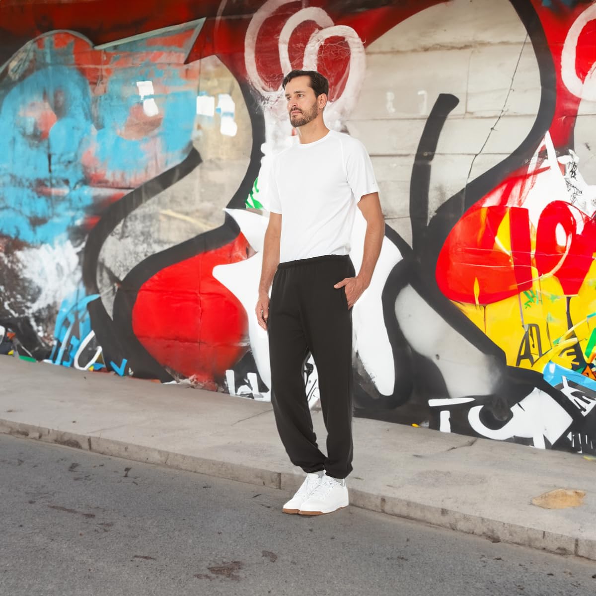 BILLIONHATS 12 Pack Men's Jogger Sweatpants - Bulk Wholesale Comfortable Lounge Pants for Homeless Shelter Donations, Gym, Casual Wear & Everyday Use