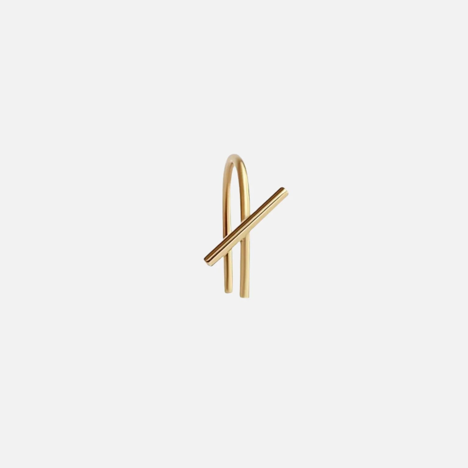 Solid Horizon Mini Thread Earrings - Dainty Gold Hoop Earrings for Women, Minimalist Everyday Jewelry - Perfect for Work, Date Night & Casual Outfits