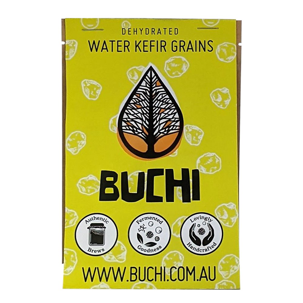 Organic Buchi Water Kefir Grains Starter Culture - Probiotic-Rich for Gut Health - DIY Fermented Drinks at Home - Perfect for Kombucha, Smoothies & Digestive Wellness