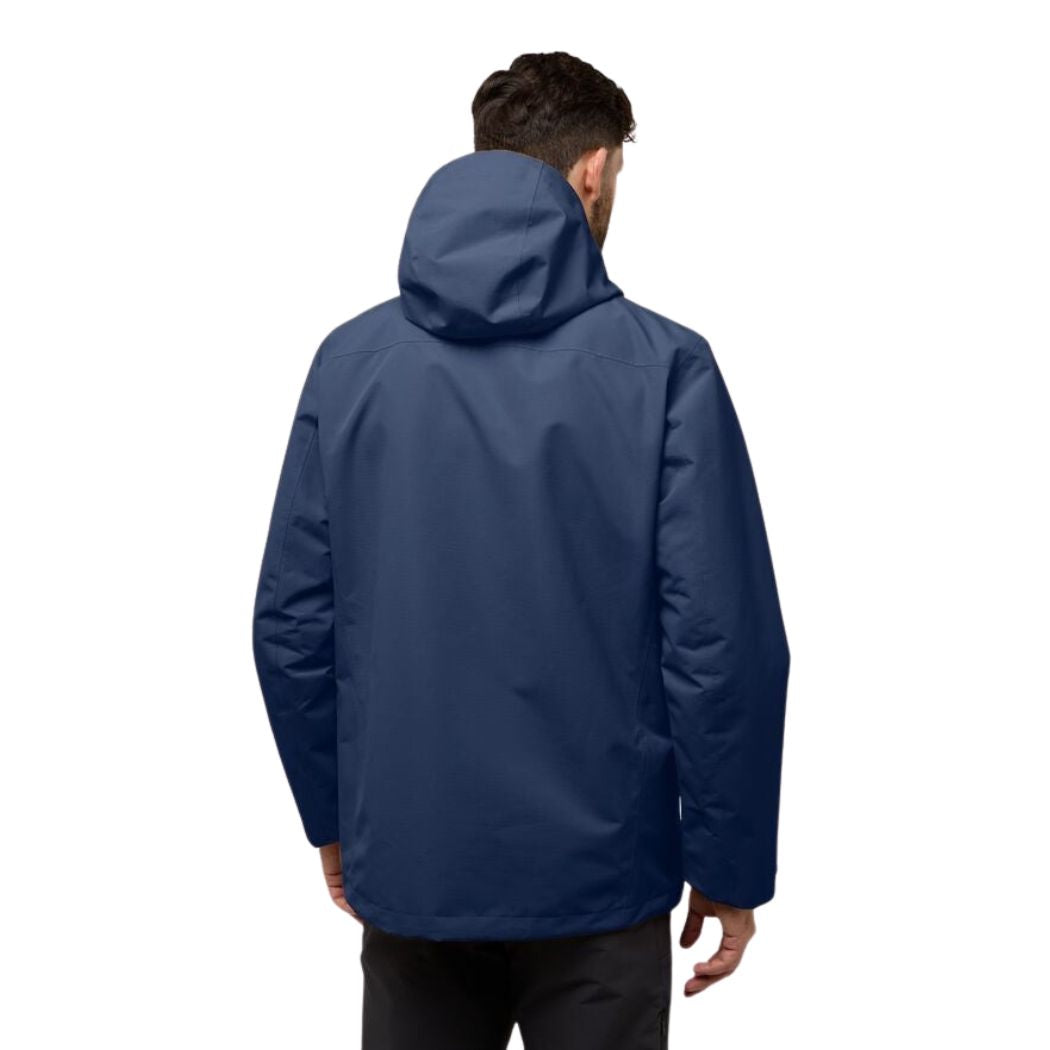 Jack Wolfskin Altenberg 3-in-1 Men's Waterproof Hiking Jacket - Windproof & Breathable Outdoor Jacket for Camping, Trekking & Winter Adventures