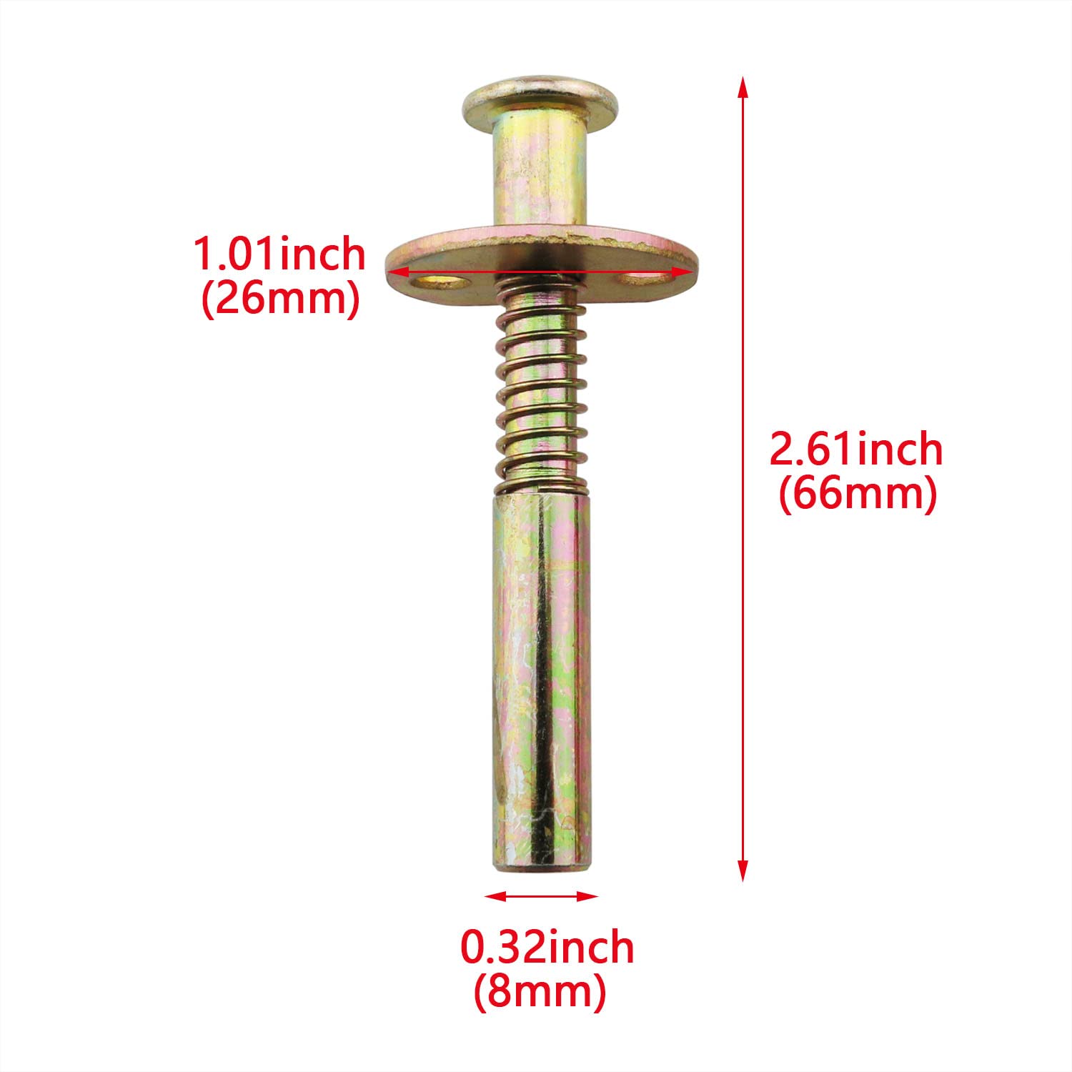 2PCS Stainless Steel Spring-Loaded Plunger Latches - Heavy Duty L Size Cabinet & Door Locks for Secure Storage (Ideal for Toolboxes, Sheds & RV Cabinets)