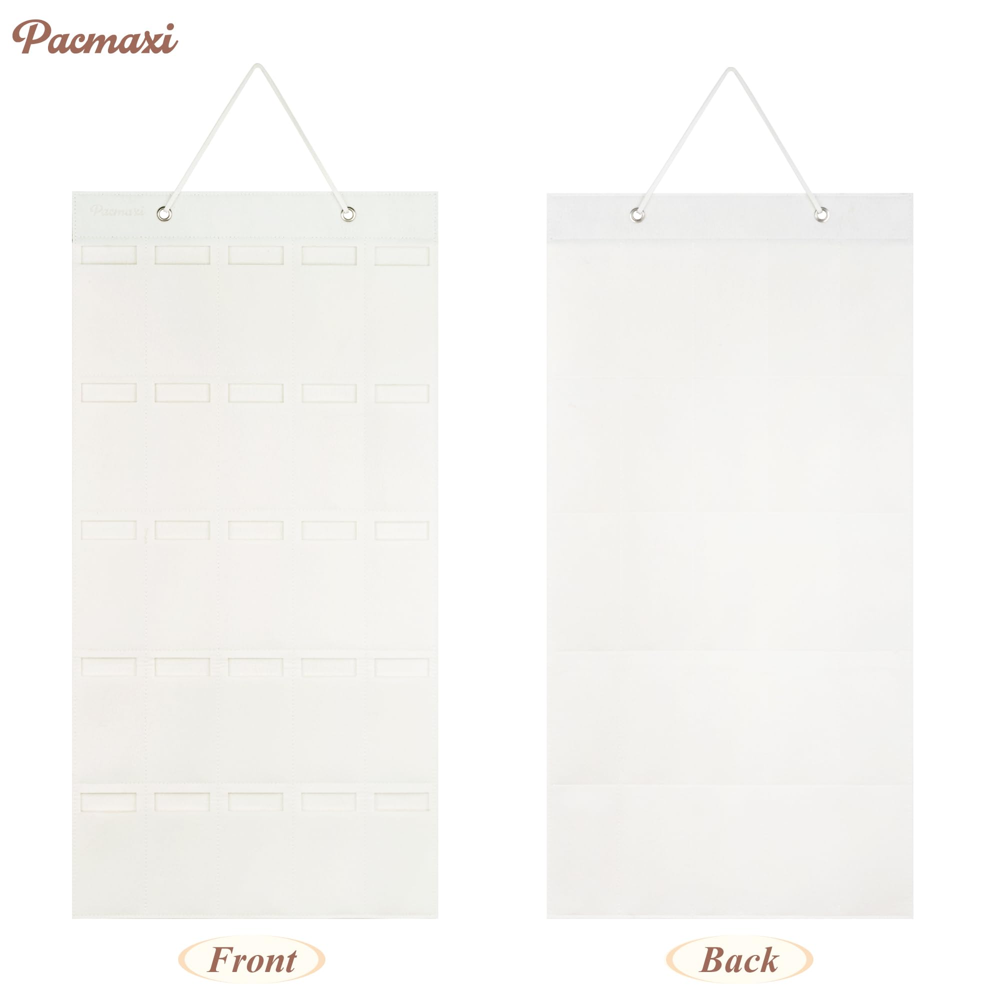 PACMAXI 25-Slot Sunglasses Storage Organizer - Wall Mounted Eyeglass Holder for Glasses & Sunglasses Display (Ivory White) | Perfect for Bedroom, Bathroom, Closet & Retail Store Organization
