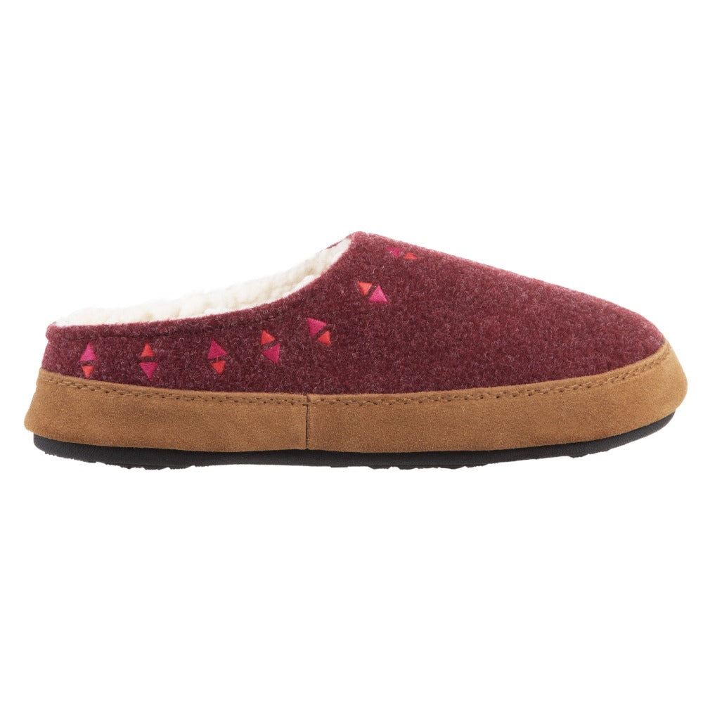 Women's Geo Embroidered Clog Slippers with Cloud Cushion® - Comfortable House Shoes for Indoor & Outdoor Wear - Perfect for Relaxing at Home, Running Errands or Gardening