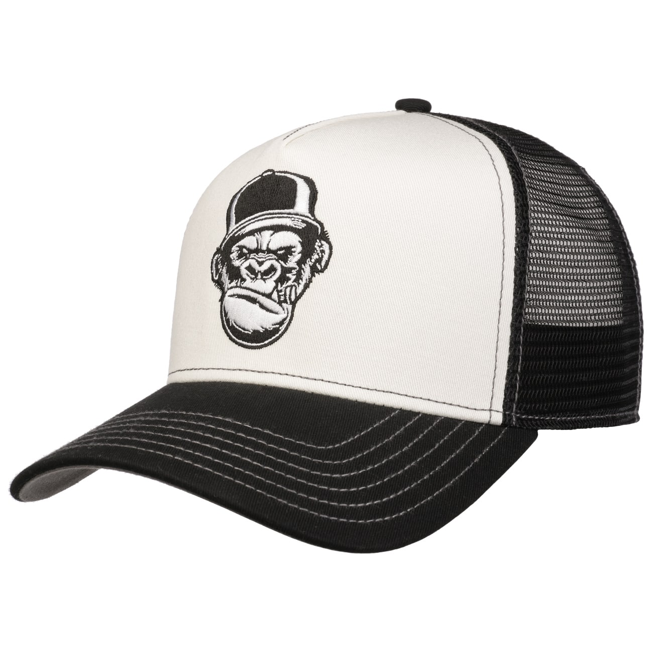 FWS Angry Ape Trucker Hat - Adjustable Snapback Baseball Cap for Men & Women | Perfect for Outdoor Activities, Sports, and Casual Streetwear Fashion
