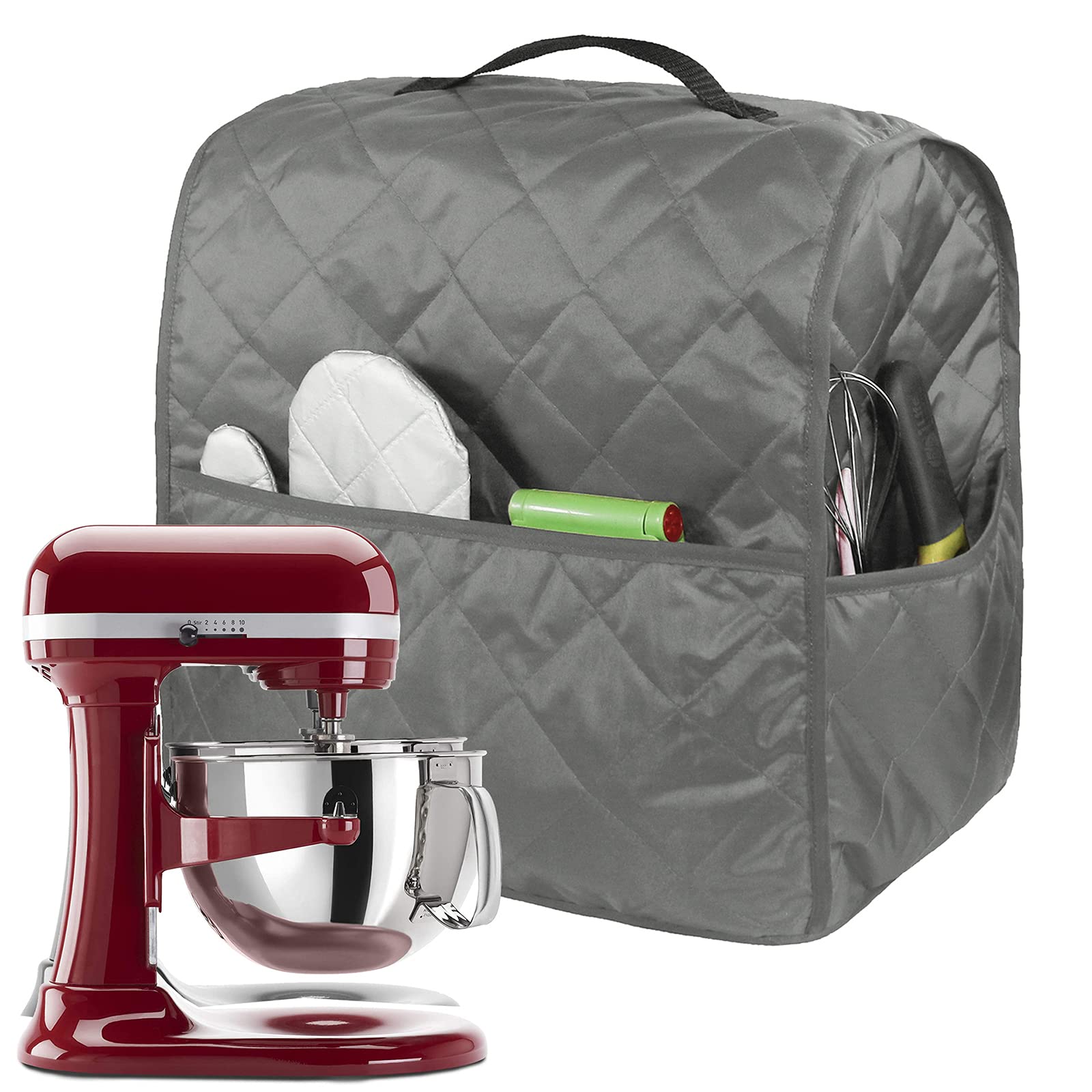 SH-RuiDu Stand Mixer Cover with Pockets - Protective Dust Cover with Top Handle for KitchenAid Mixers - Perfect for Baking, Cooking & Countertop Storage