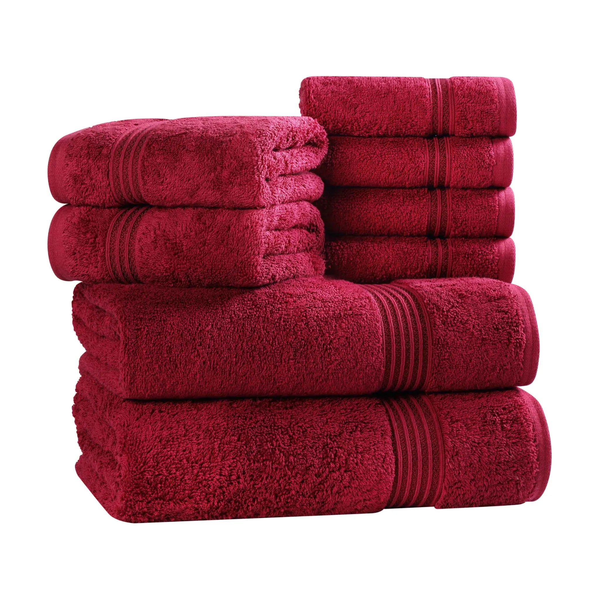 Premium Heritage Egyptian Cotton Plush Heavyweight 8-Piece Bath Towel Set - Ultra Soft & Absorbent for Spa, Luxury Hotel & Home Bathroom Use