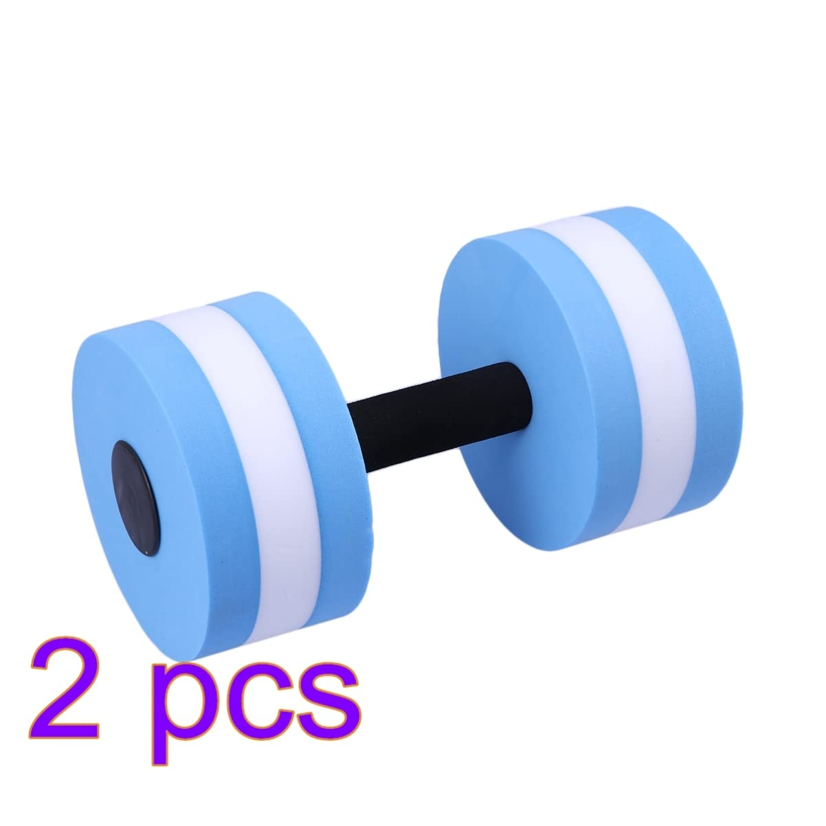 SEWACC 2 Pcs EVA Floating Dumbbells for Aquatic Exercise - Water Weights for Pool Workouts, Swimming Fitness Equipment for Women & Men (Blue) | Perfect for Water Aerobics, Hydrotherapy & Low-Impact Training