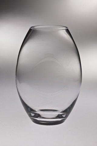 11.5 Inch Clear Glass Thick Barrel Vase - Classic Home Decor for Centerpieces, Wedding Floral Arrangements & Modern Interior Design