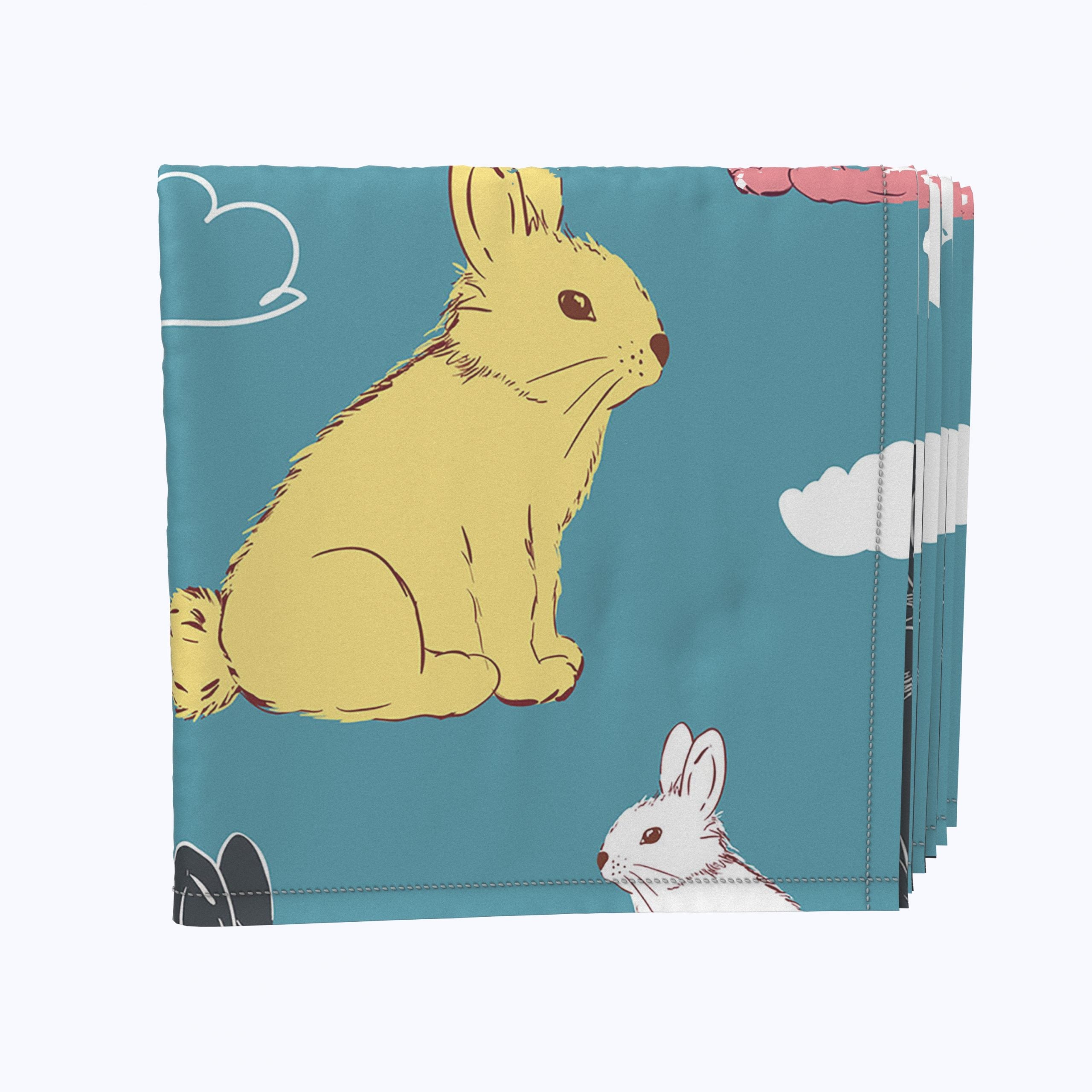 Premium Bunny in the Clouds Paper Napkins - Cute Bunny Design for Easter, Baby Showers & Spring Parties - 20 Count Disposable Party Napkins