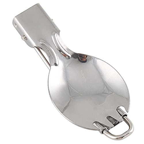 Vivona Foldable Stainless Steel Spork - 3-in-1 Spoon Fork Knife Combo for Camping, Hiking, Picnics & Travel | Portable Outdoor Dinnerware Set | Durable & Lightweight