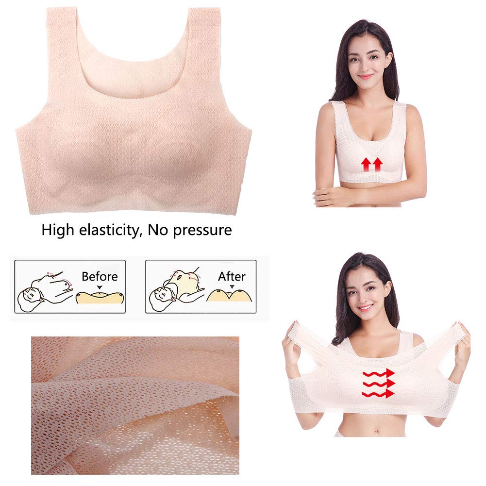 FEOYA Women’s Plus Size Sleep Bra - Wireless Stretch Bralette for Sports & Comfort - Perfect for Yoga, Lounging & Nighttime Wear