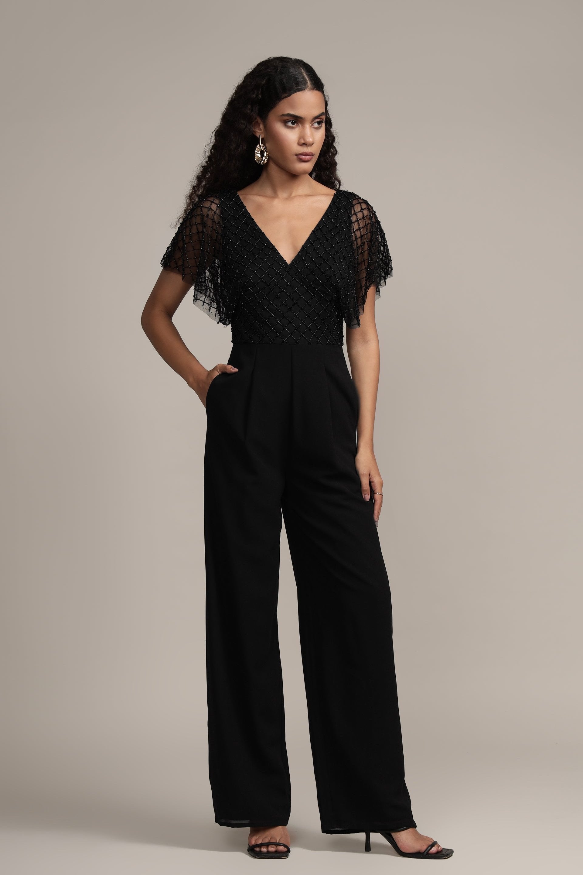 Laura Black Jumpsuit for Women - Stylish and Comfortable One-Piece Outfit for Casual Wear, Office, and Evening Events