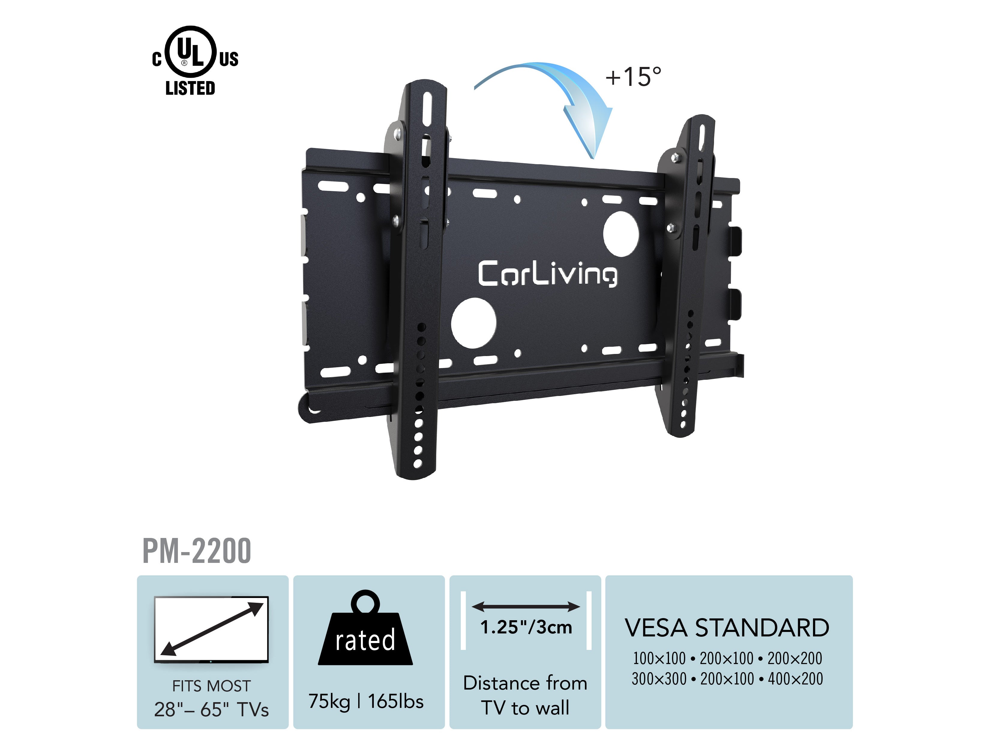 65 Inch TV Wall Mount Bracket for 27-65 Inch Flat Screen TVs - Universal VESA Compatible, Full Motion Articulating Arm for Living Room, Bedroom & Home Theater Setup