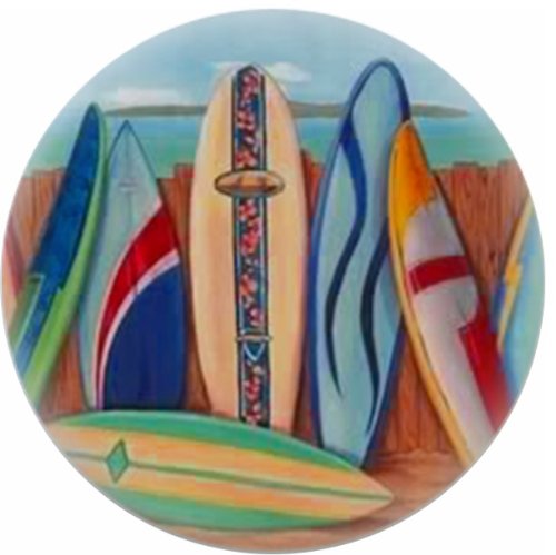 1848 Surfboards Ceramic Drawer Knobs - Beach Themed Cabinet Hardware for Bathroom, Kitchen & Furniture (Set of 4) - Perfect for Coastal Home Decor, Surf Shack & Nautical Interior Design