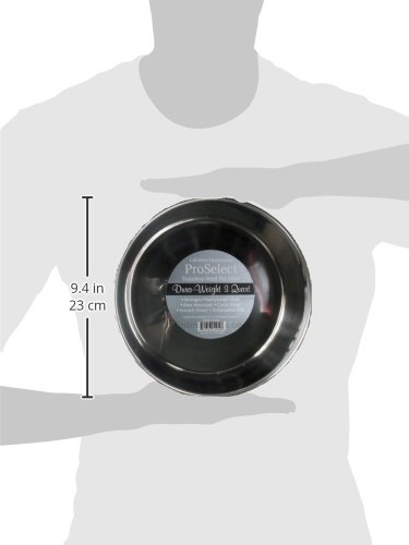 ProSelect Dura-Weight Stainless Steel Pet Bowls - 3-Quart Heavy Duty Dog & Cat Food Dishes for Everyday Feeding, Travel & Outdoor Use