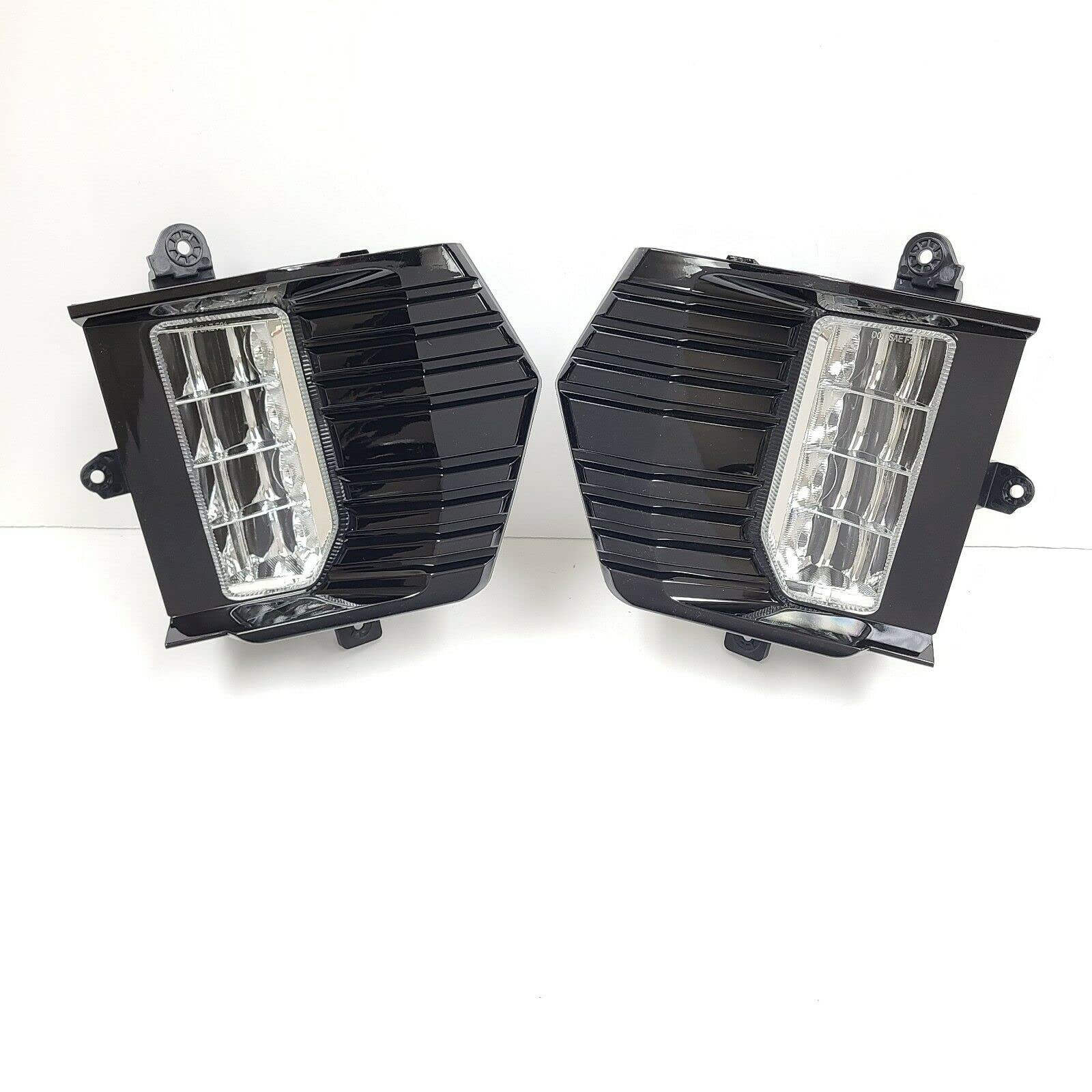 2021-2022 GMC Yukon/Yukon XL LED Fog Lights Kit - OE Style Clear Lens with Bezel, Wiring Harness, Switch & Relay - Durable Built-in LED Fog Lamp Assembly for Enhanced Night Driving Safety