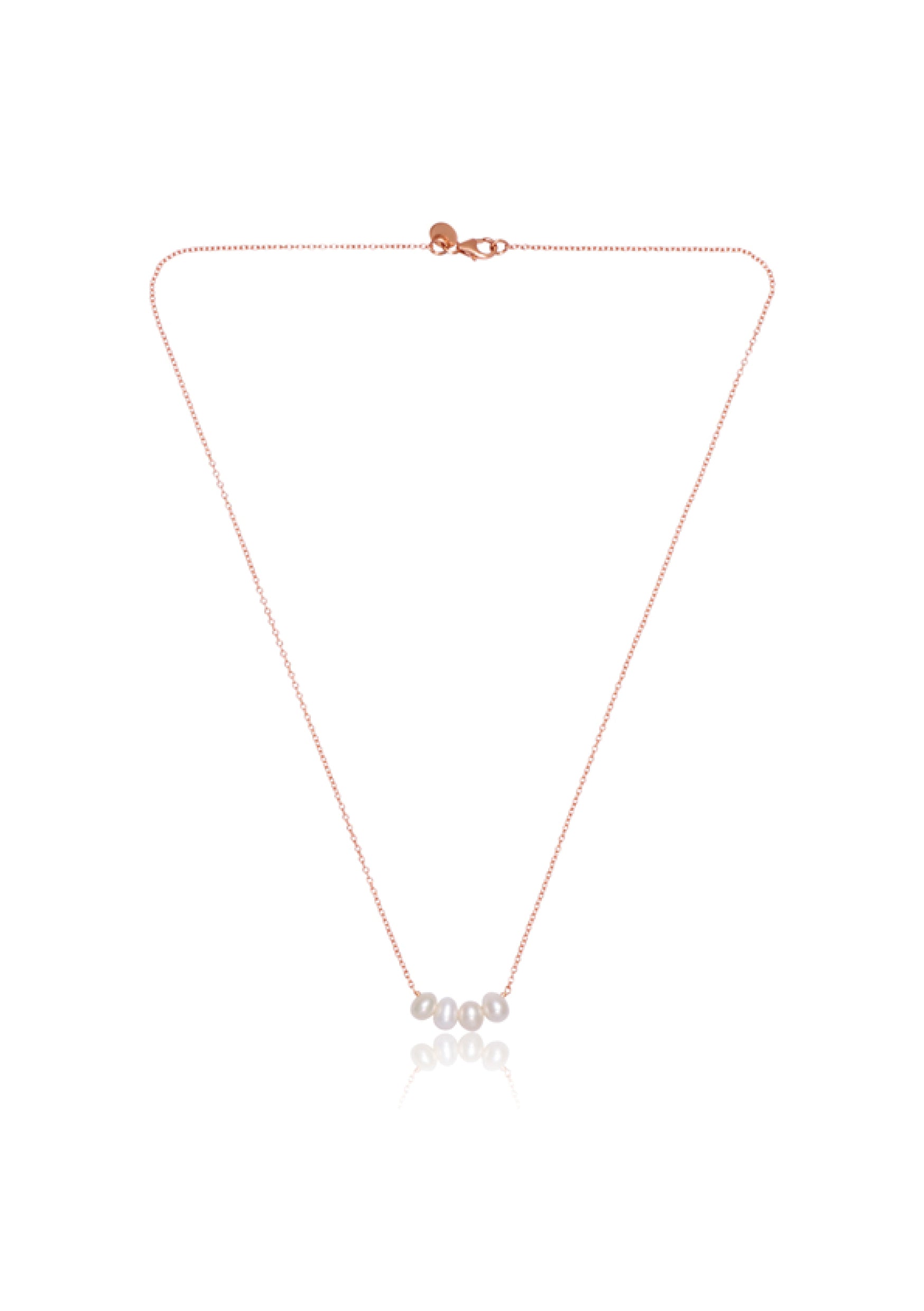 Poppy Pearl Necklace Rose Gold - Elegant Rose Gold Pearl Jewelry for Women, Perfect for Weddings, Parties & Everyday Wear