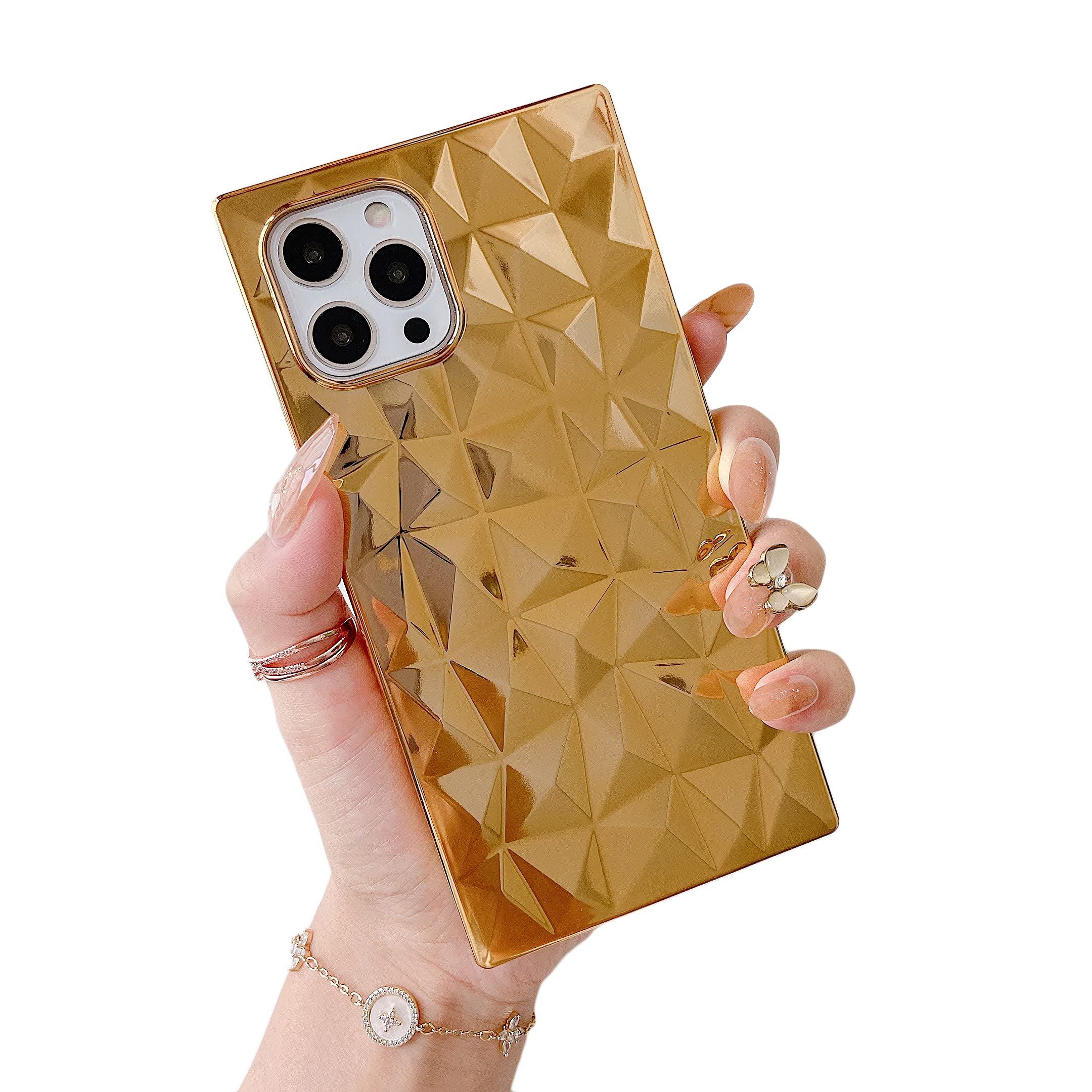 Cocomii Square Diamond Mirror iPhone 11 Pro Max Case - Slim Lightweight Glossy Geometric Cover for Apple iPhone 11 Pro Max 6.5