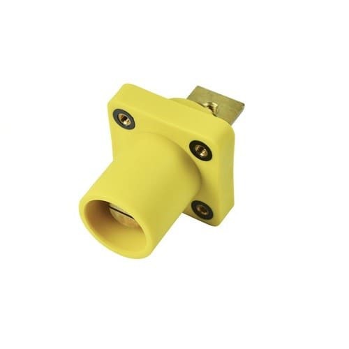 Marinco 400A 90 Degree Panel Mount Battery Cable Connector - 2/0 & 4/0 AWG - Heavy Duty Marine & RV Electrical Connection for Boats, Solar Systems, and Off-Grid Power Applications